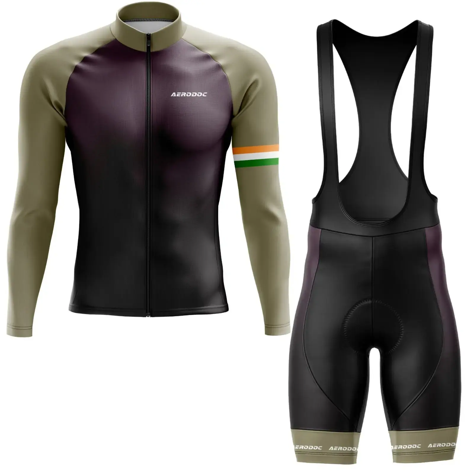 Men’s Brave feel Cycling Jersey (Full Sleeve + Bib Shorts)