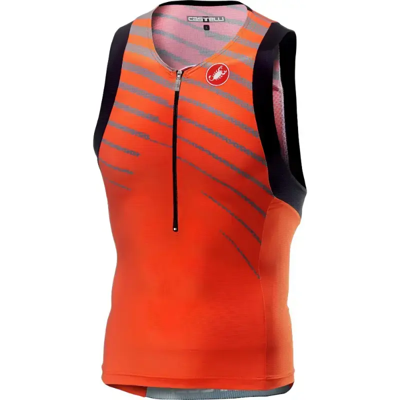 Castelli Free Tri Mens Triathlon Top Orange