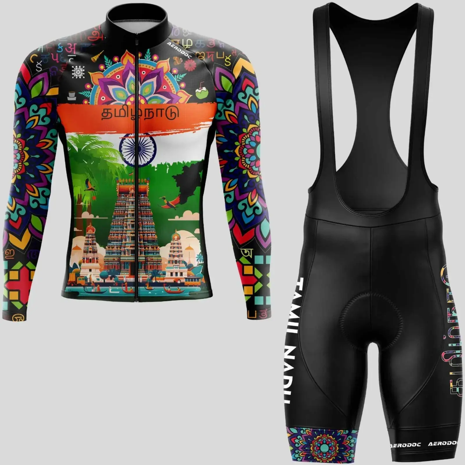 Tamil Nadu Cycling Jersey and Bib Shorts (Full Sleeve with Bib Shorts)