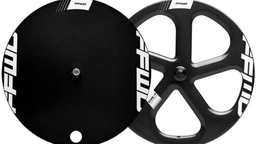 Carbon Disc/Five-T Tubular Track Wheelset Combo White FFWD