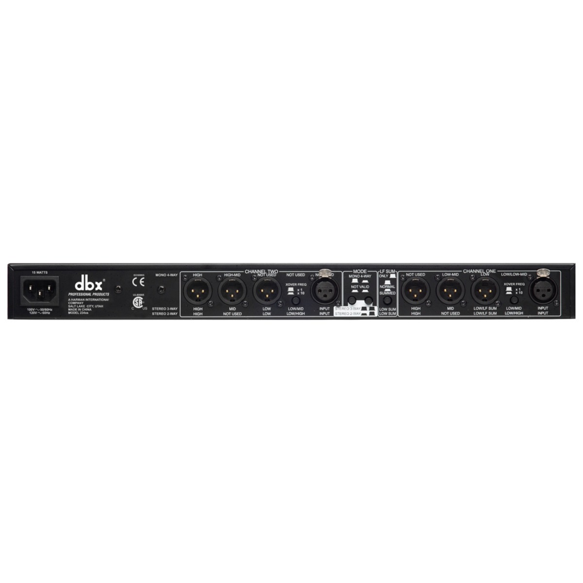 DBX 234xs Stereo 2/3 Way, Mono 4-Way Crossover