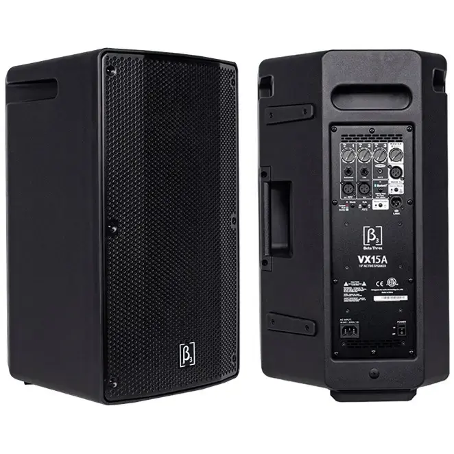 Beta3 VX15a Active Speaker Bundle with Mixer and Stands