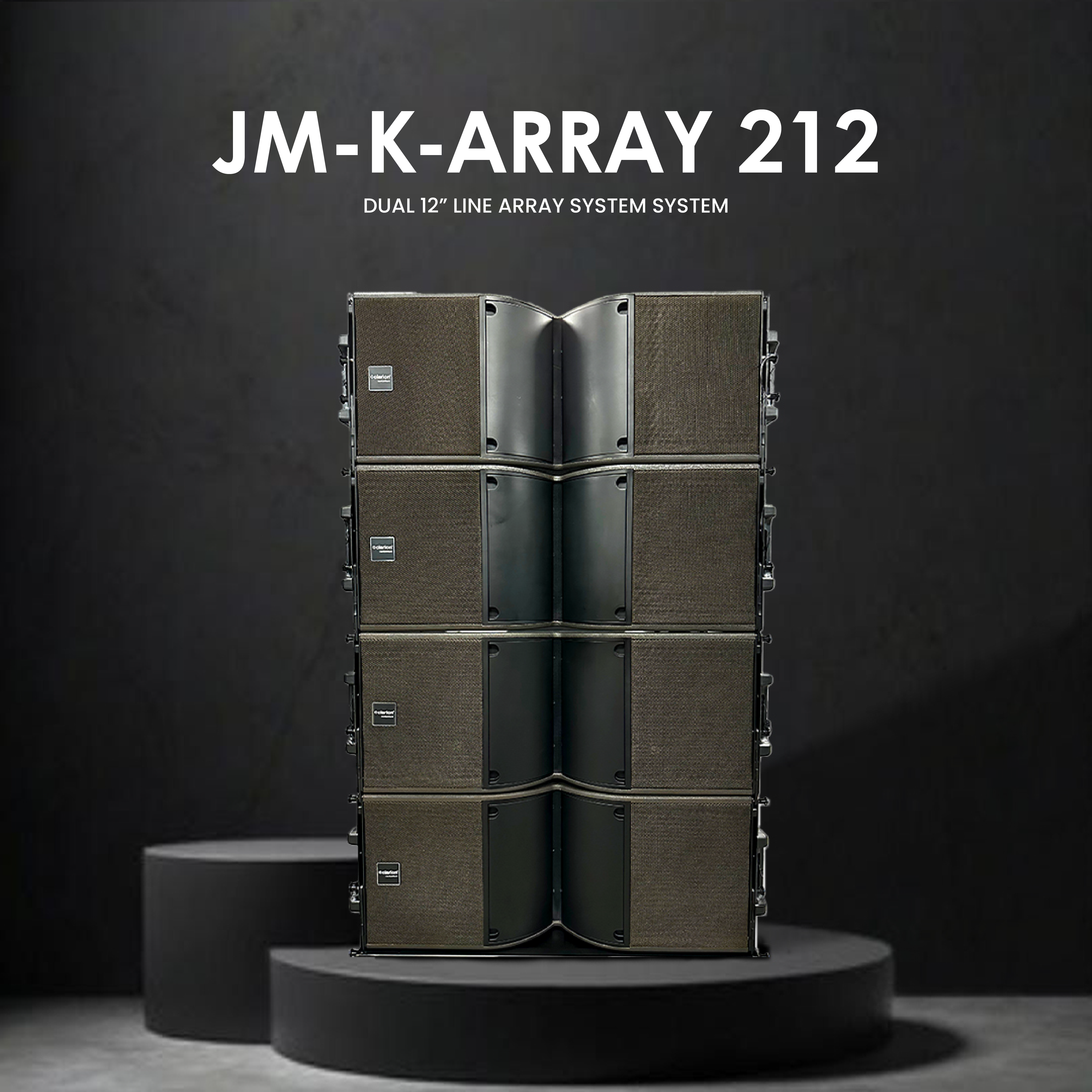 Clarion JM-K-ARRAY 212 Dual 12 Inch Line Array System (1 Pair with Flight  Case)