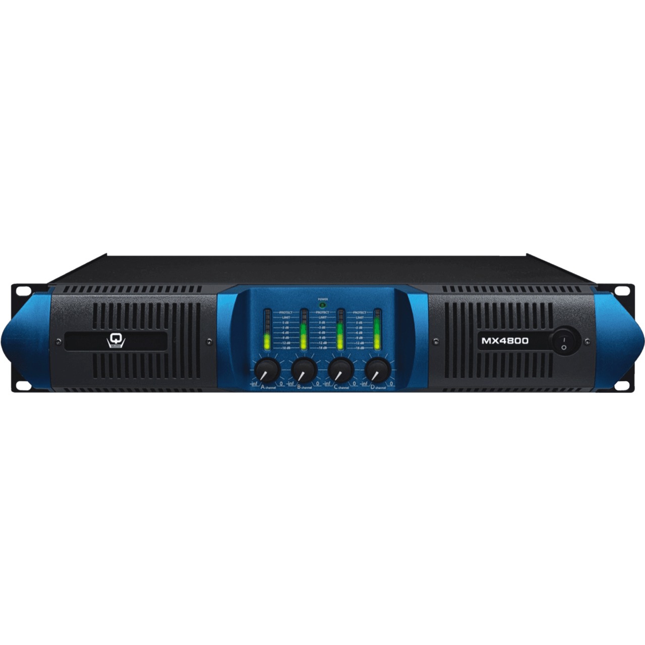 Qube MX-4800, 7400 Watts 4 Channel Power Amplifier (4 x 1900 Watt) - 1