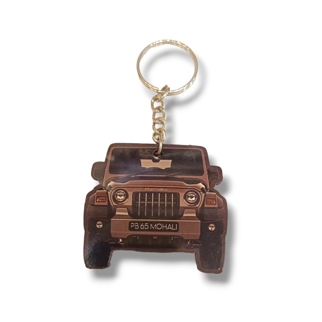 Car Keychain With Customized Model & Number Plate - 1