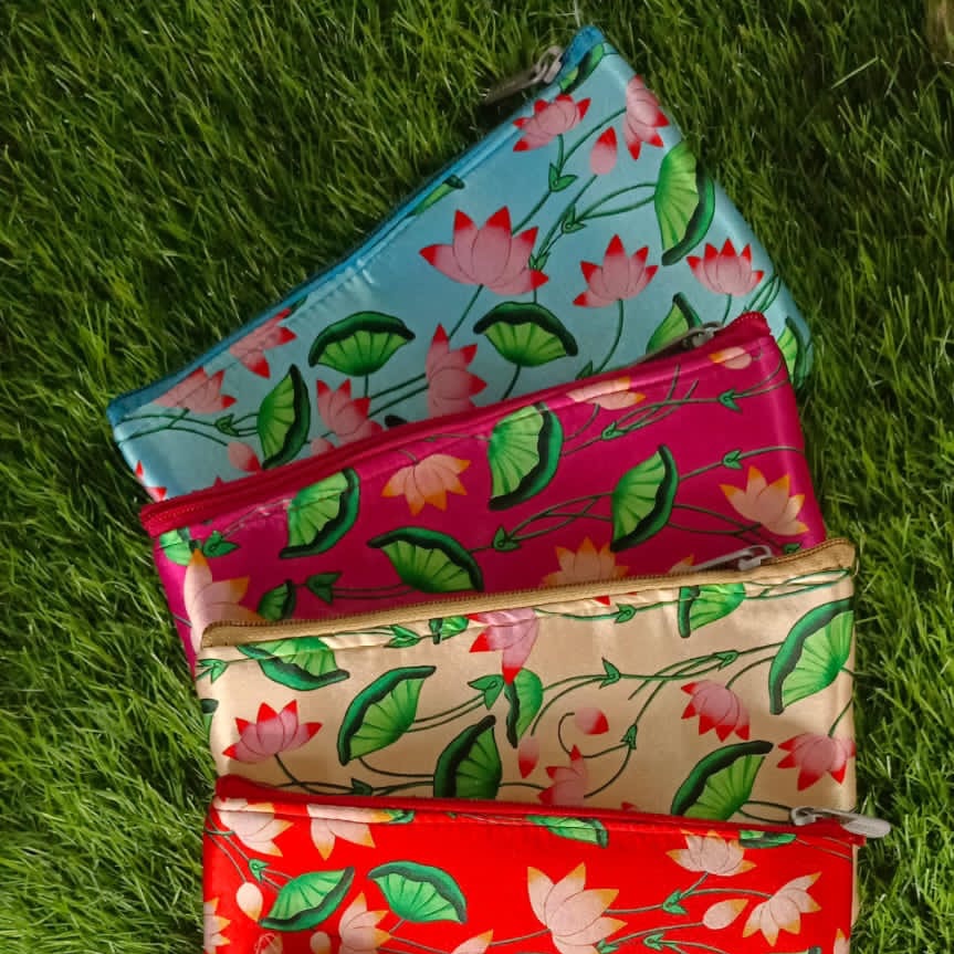 #Digital pichwai printed pursesWith 2 zip partition size 9*5” Moq 10 - 1
