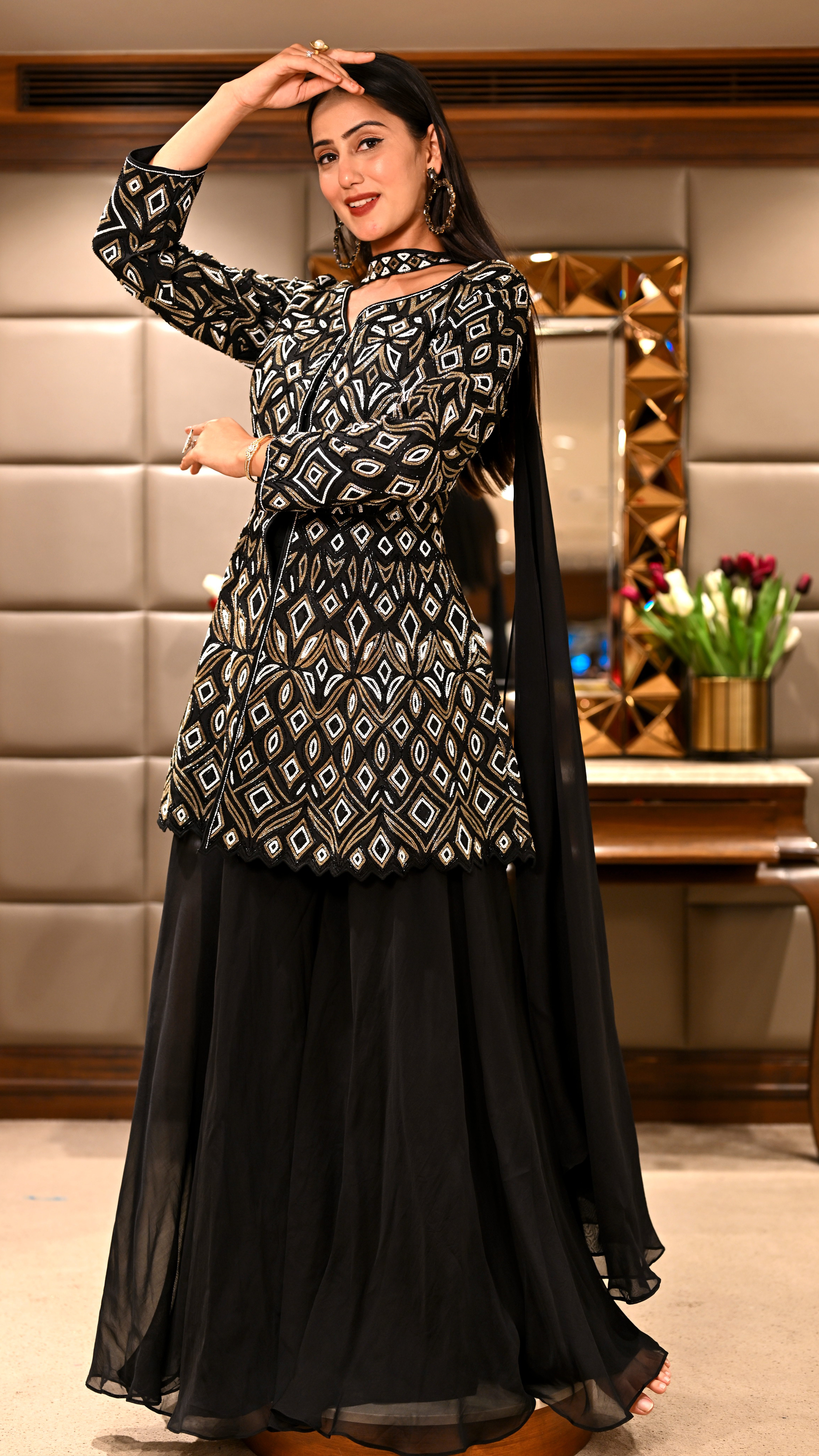 SISANDI SERENADE DRESS 1T 黒　BLACK SERENADE DRESS – SISANDI