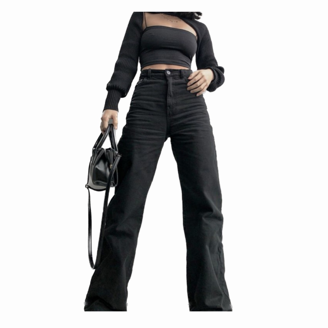 ok.soon original wide denim black（ok.soon】original wide