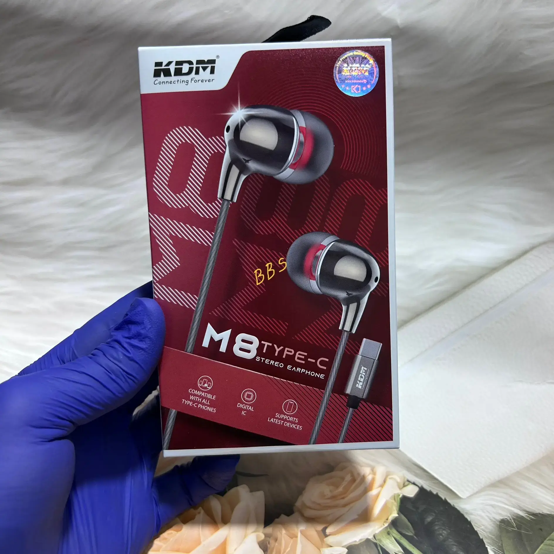 KDM M8 Type-C Earphones with Mic – USB-C Wired Earbuds for Clear Calls –  Noise Isolating