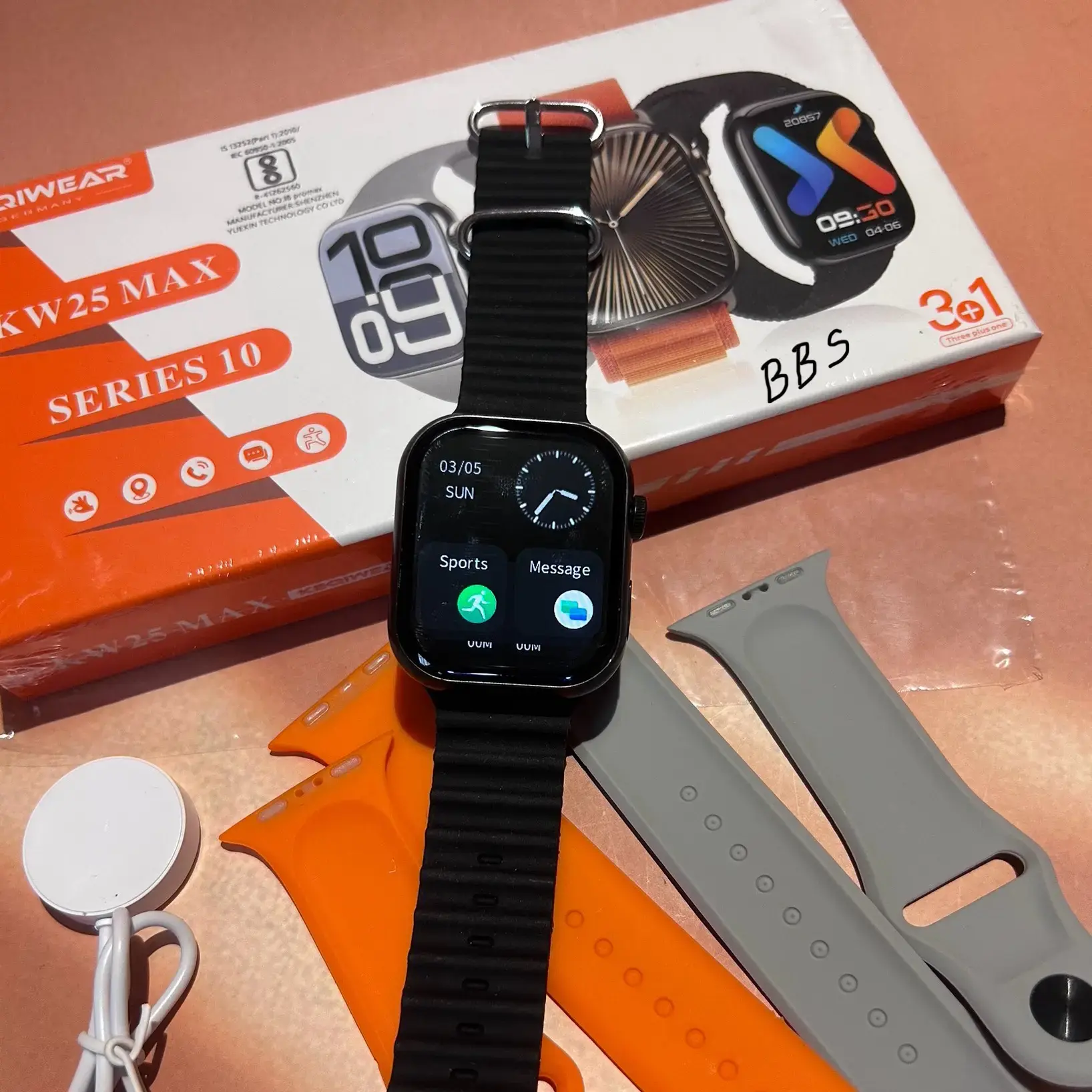 KW25 MAX Smart Watch 3in1 smart watch with calling own wallpaper and many  more