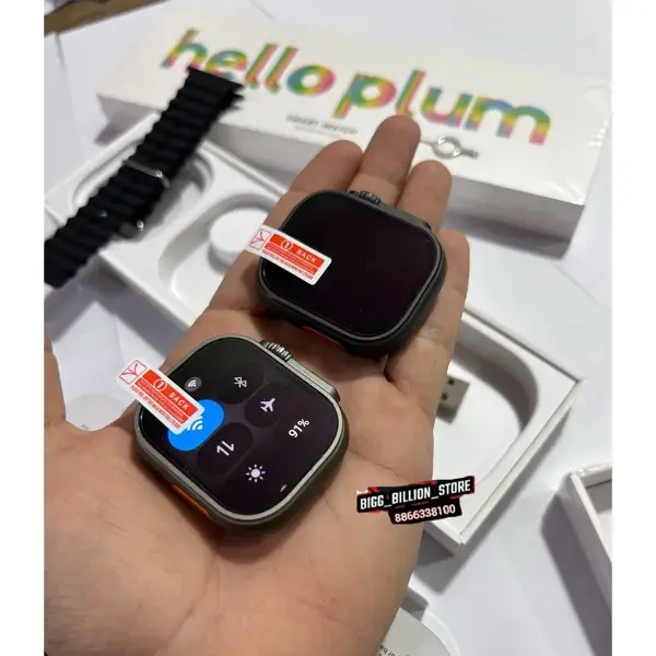 Hello Watch Plus 4G Android Smart Watch Support SIM WIFI AMOLED  Screen Ultra 49mm HelloWatch 4+ Black