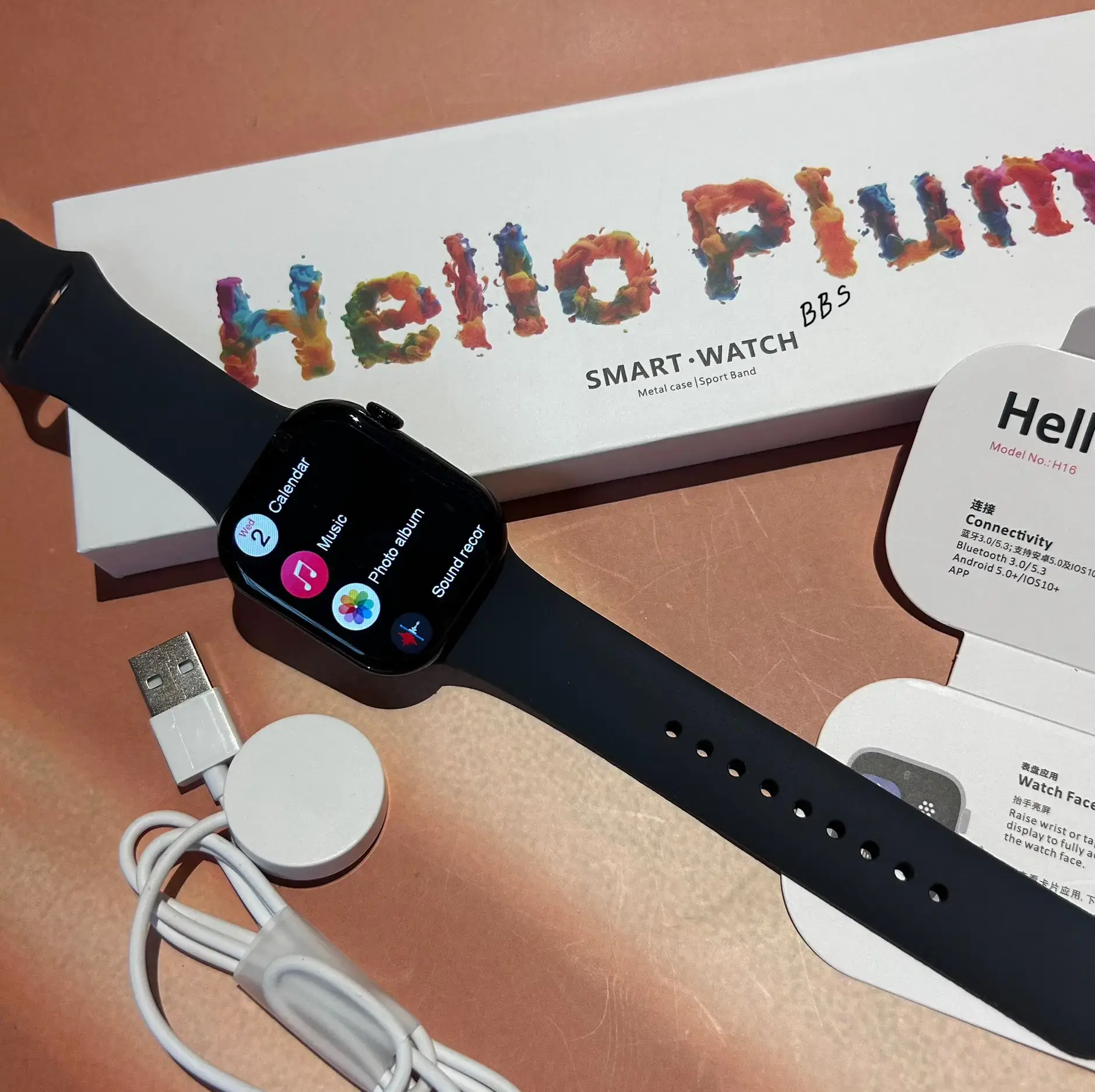 Ss Techno Fossil Sport Smartwatch Whatsapp Hello Plum H16