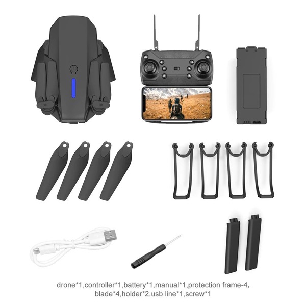 E88 Drone unboxing and testing 4K Foldable Camera Drone