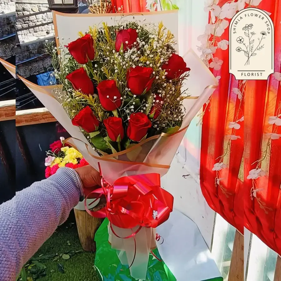 Buy Red Rose Bouquet #1072 online at best price | Shimla Flower Shop