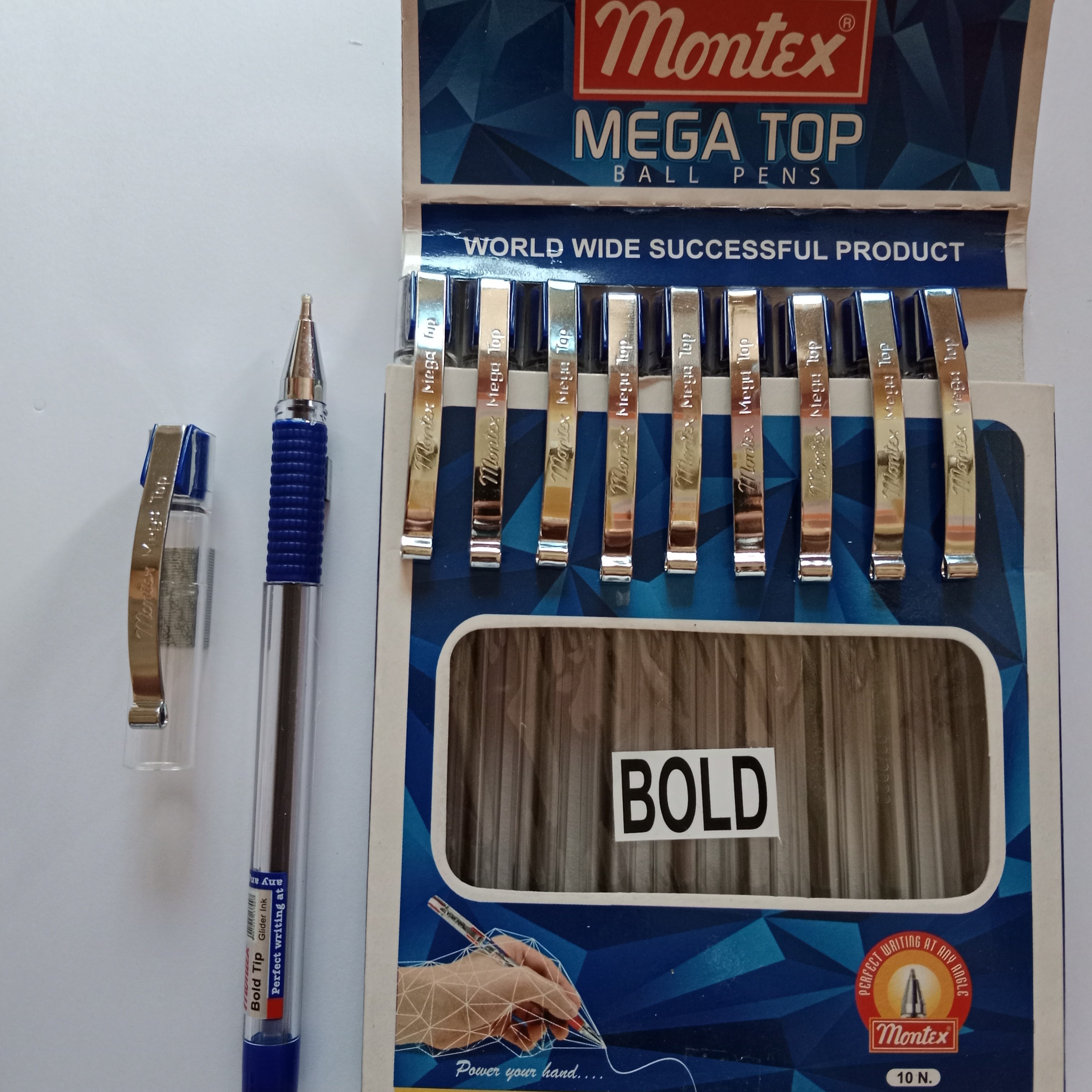 MONTEX MEGA TOP BOLD POINT PEN (10 Pen) - 1
