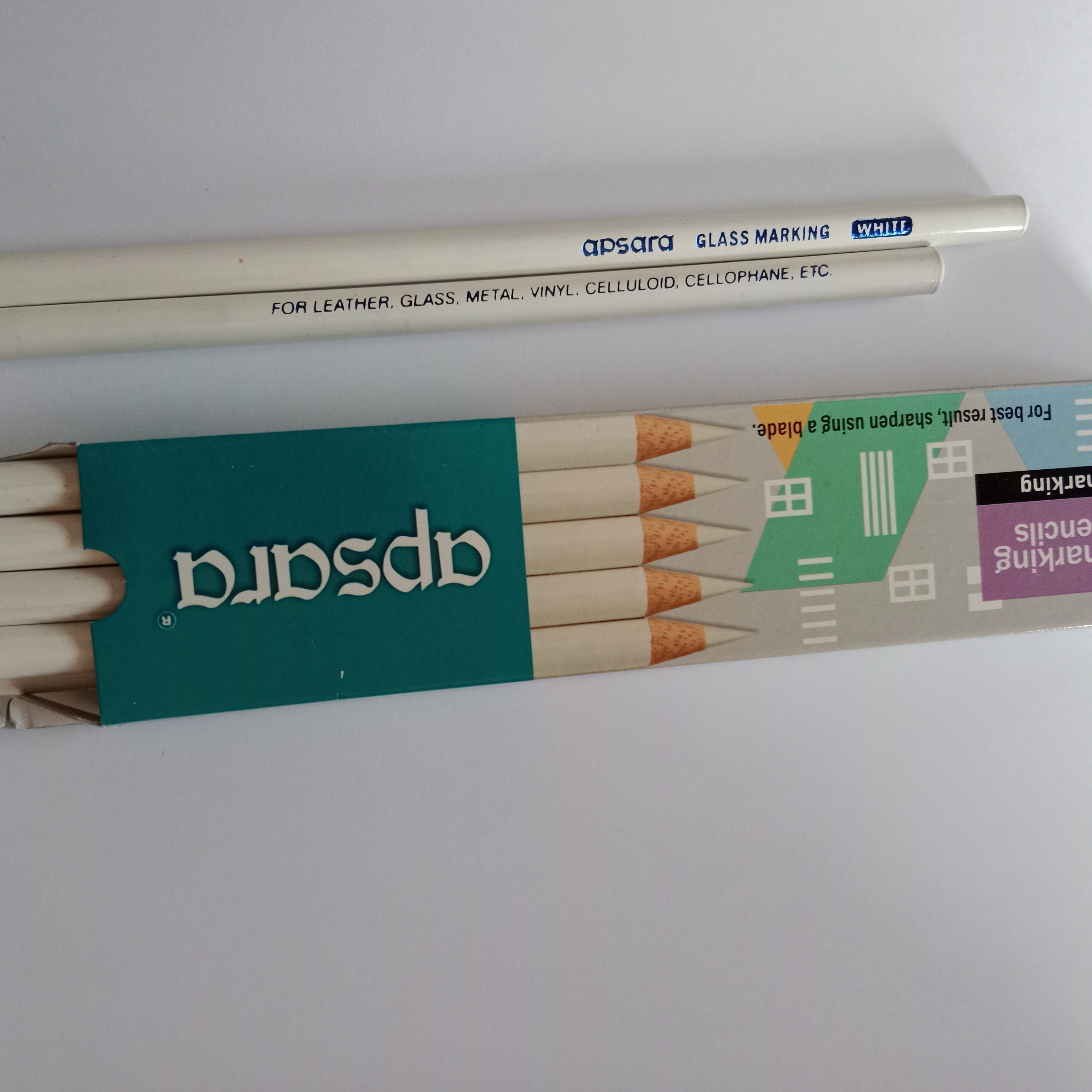 Buy Apsara Glass Marking Pencil White (10 Pencil) online at best