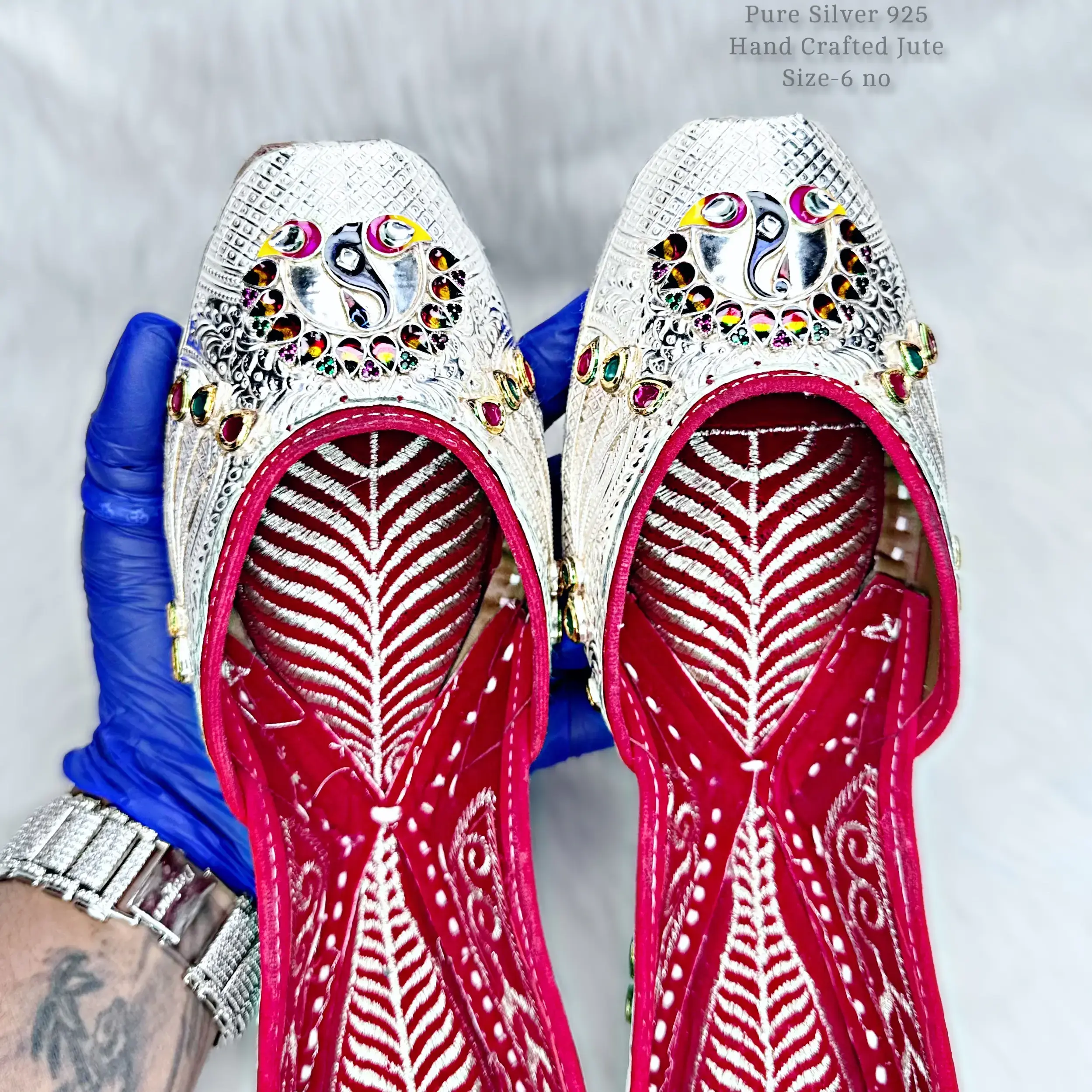 Girls Pure Silver Jutti 925 Silver Purity