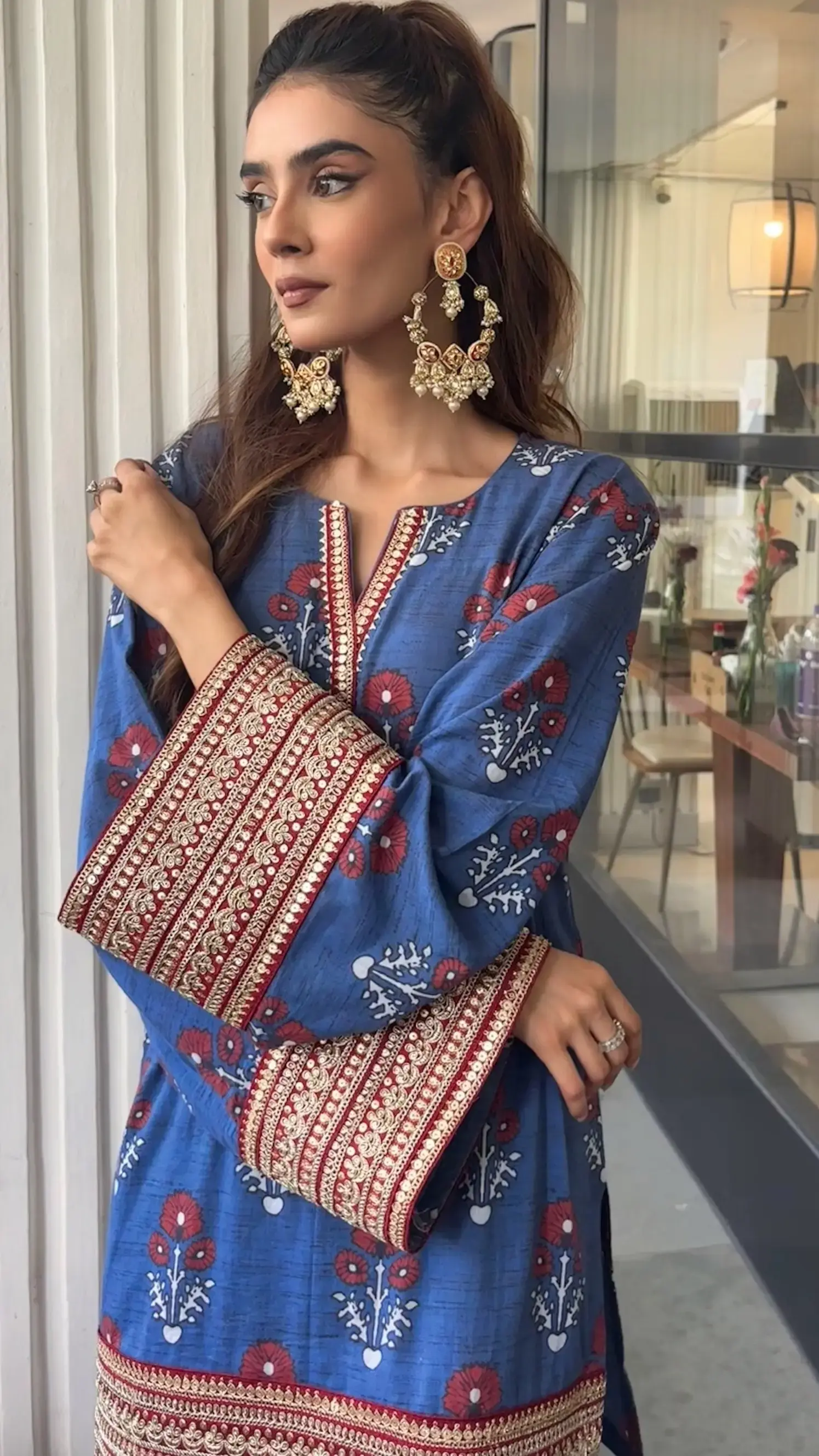 Ranibagh Farshi Set perfect mehendi outfit with cotton comfort and lace detailing