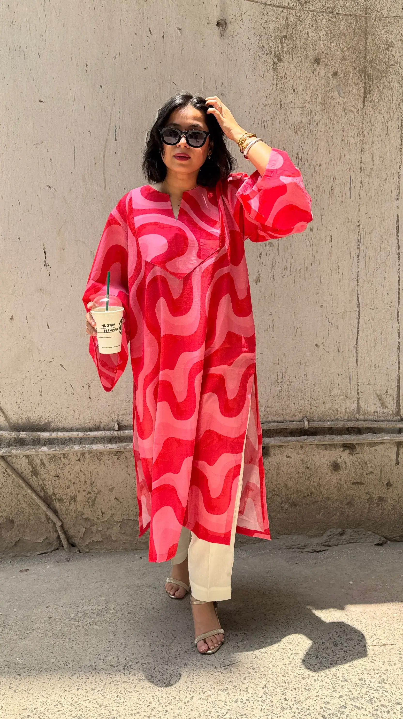 Cassata oversized fit kurta set in soft cotton, perfect summer casual outfit for women