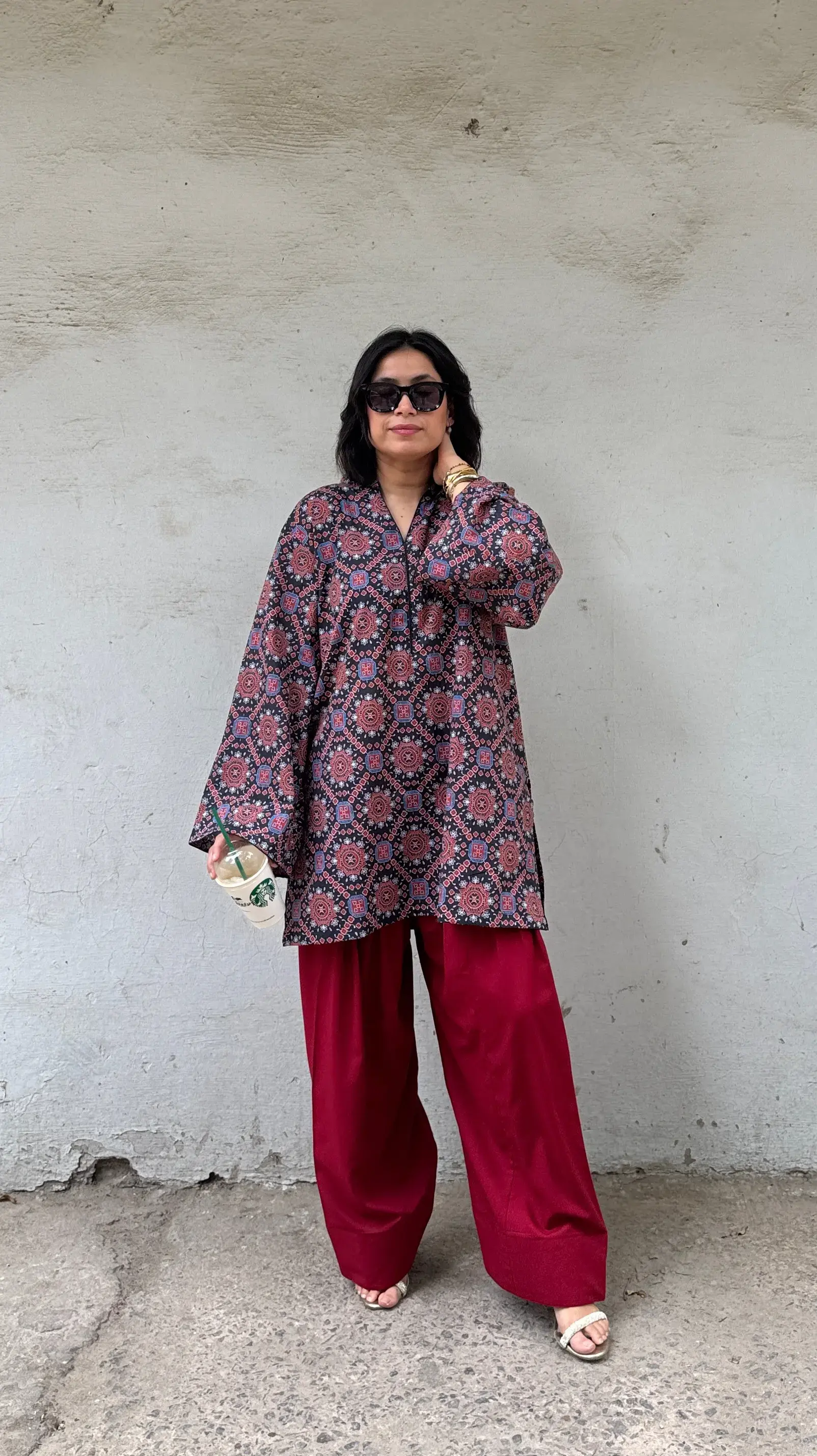 Ajrak Farshi Salwar Suit Set for rakhi suits collection featuring comfort with tradition