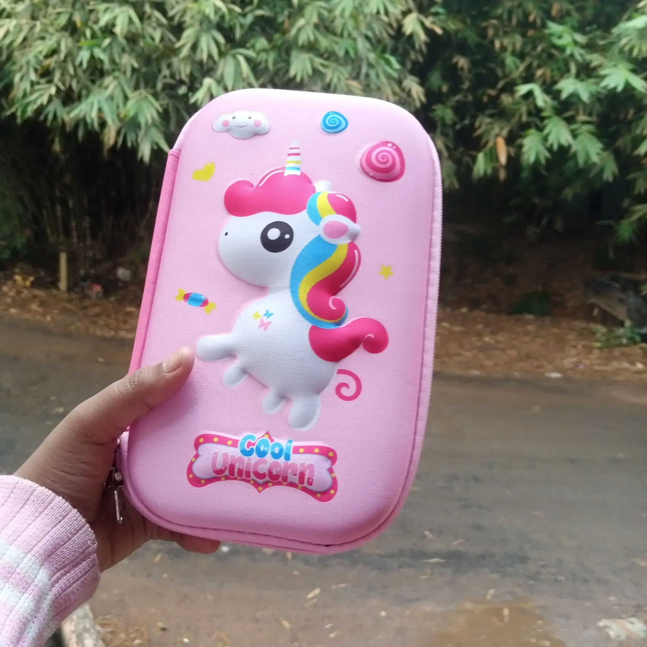 Buy Big 3D Pencil Box Pencil Pouch Compass Box Unicorn Design