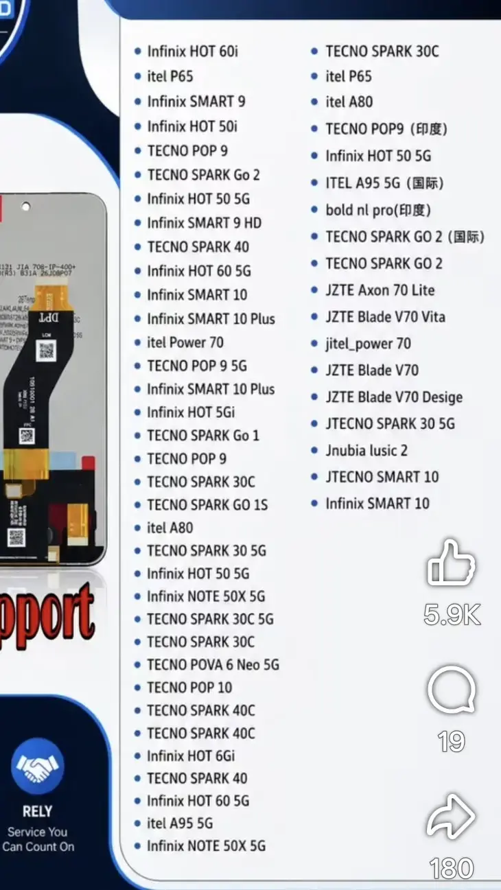 Buy Infinix x6720,x6531,x6532,KL4,KL5,KL8,A8,p65 super universal