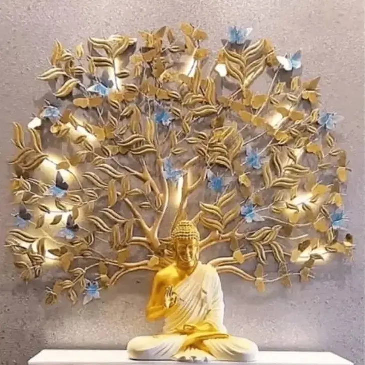 Buy Big Metal Tree And Buddha Combo online at best price | Unique