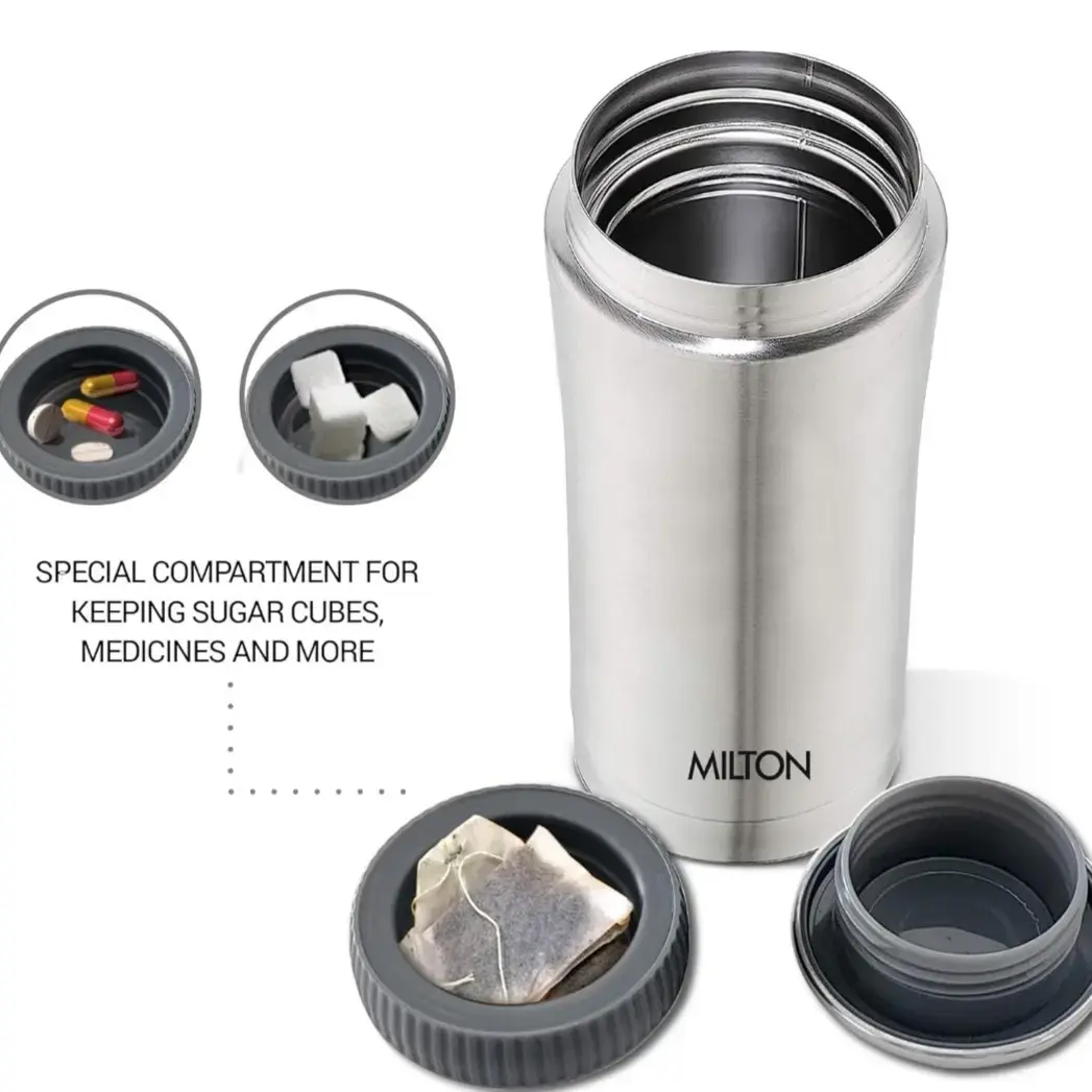Buy Milton Optima 350 Thermosteel Hot and Cold Flask, Silver