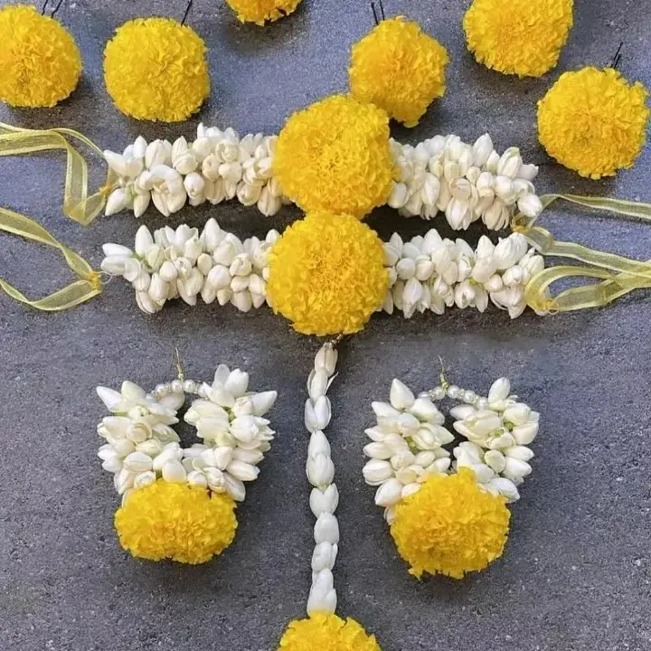 Floral Jewellery Buy Haldi Jewellery Online Artificial Flower