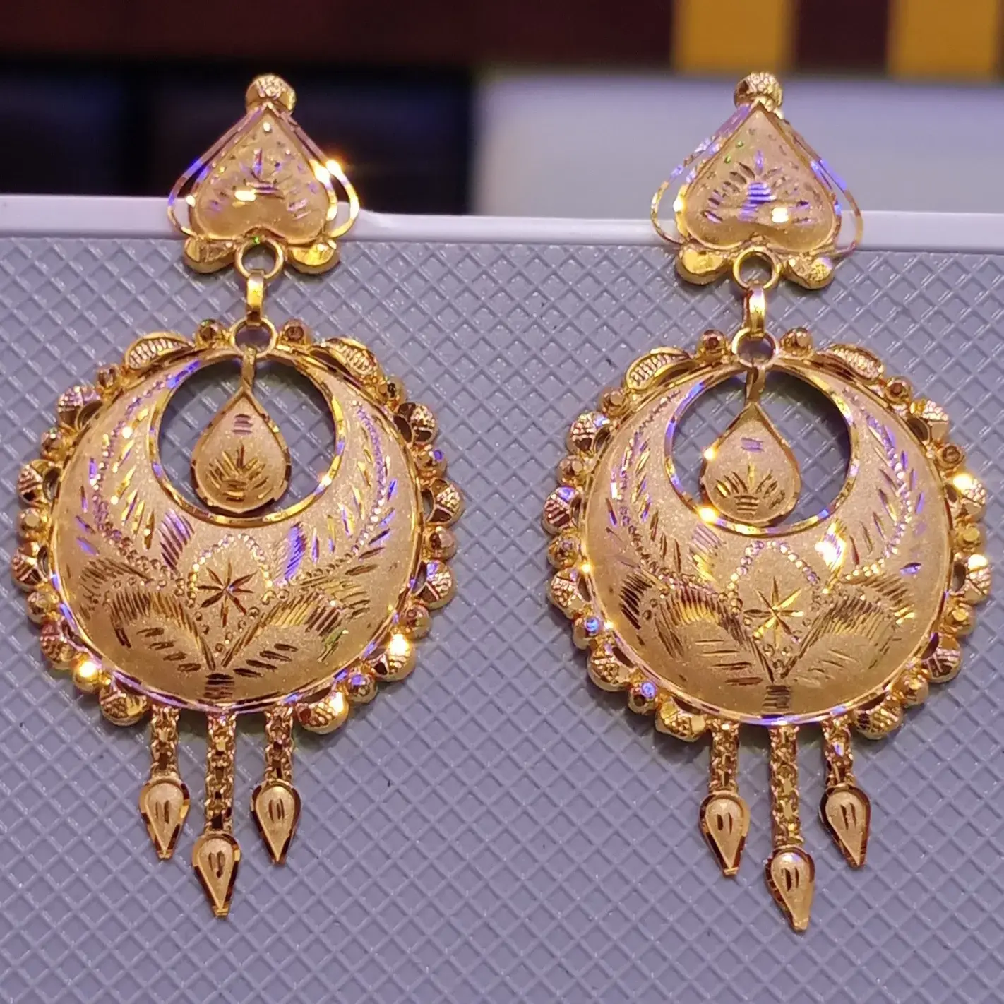 Gold Earrings 916 Hallmark Gold Jewellery Online Shopping (GER22