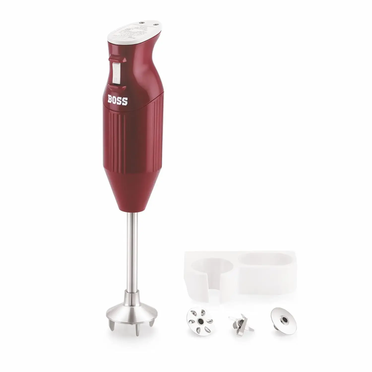 BOSS B132 Portable Hand Blender 225W Watt Variable Speed Control  Years W Maroon