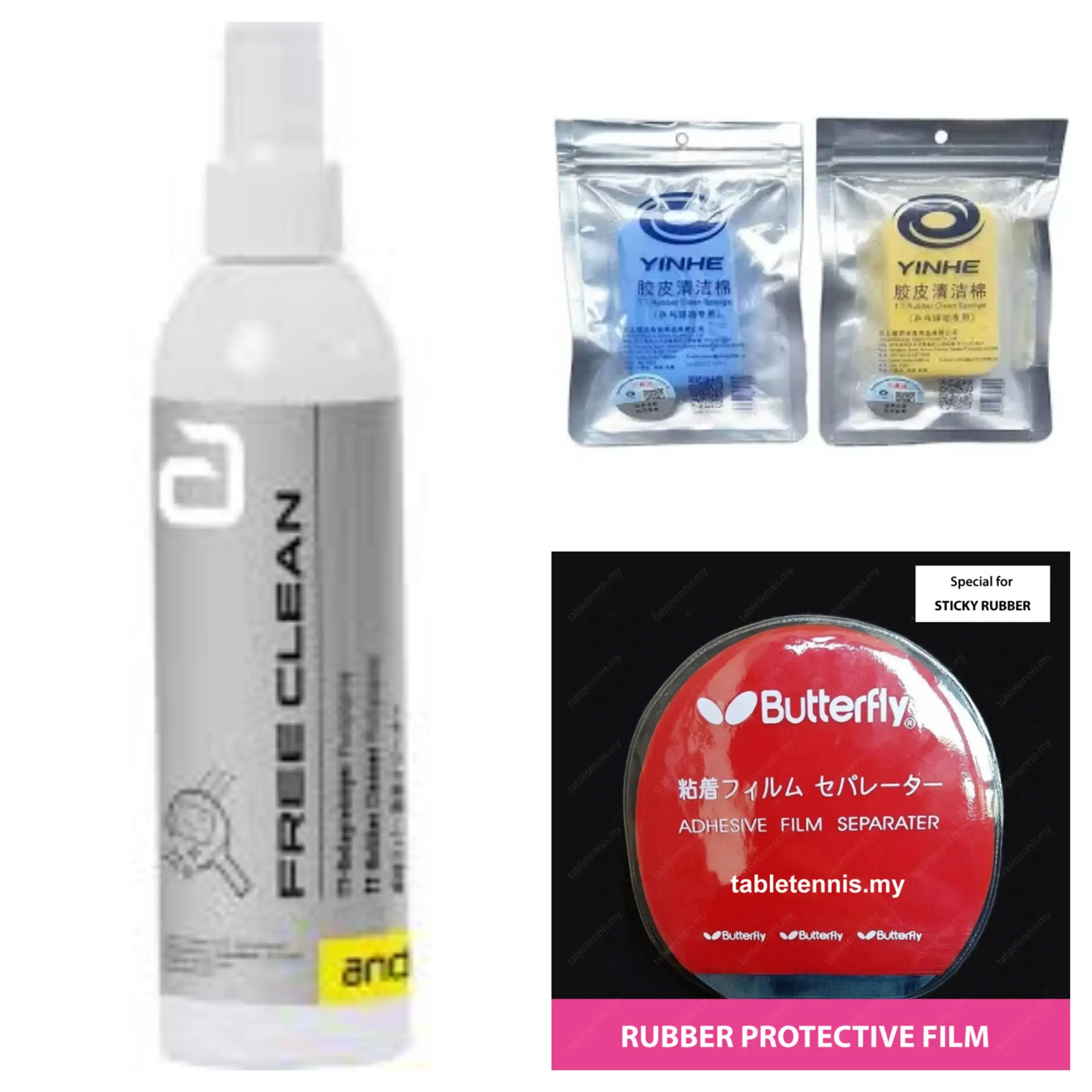 Andro Rubber Cleaner Set 🔥 | Yinhe Cleaning Sponge + Protection Film Table Tennis Care Kit