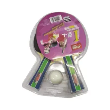 DHS Type I Bat Bats with Pips In Rubbers and Practice Ball for Hobby Players