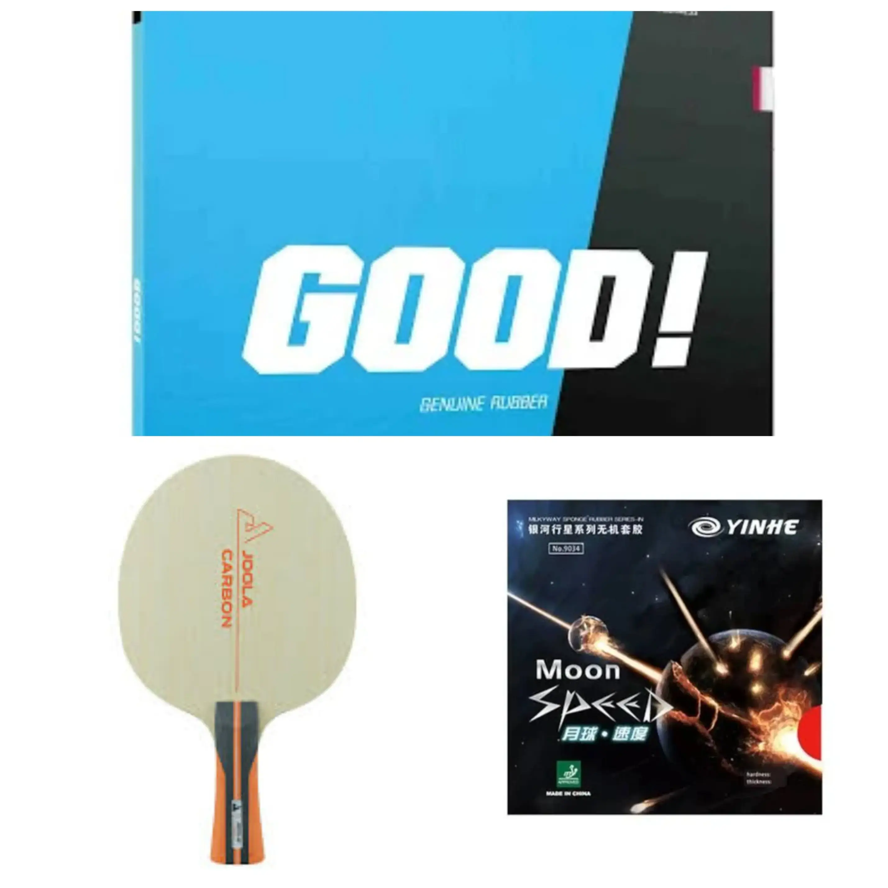 Joola Carbon Blade with Andro Good and Moon Speed Rubber