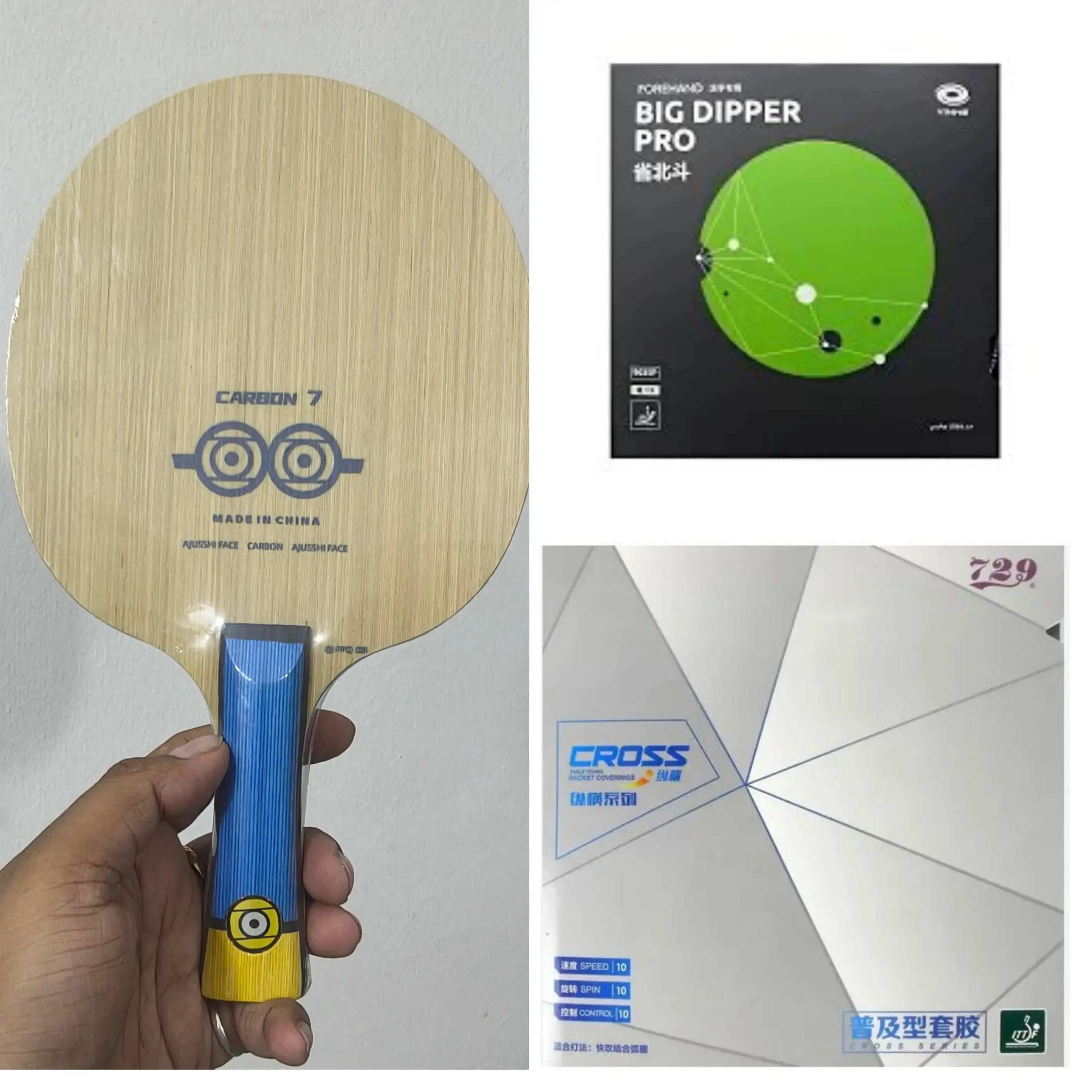 Carbon 7 minion with big deeper pro and 729 cross