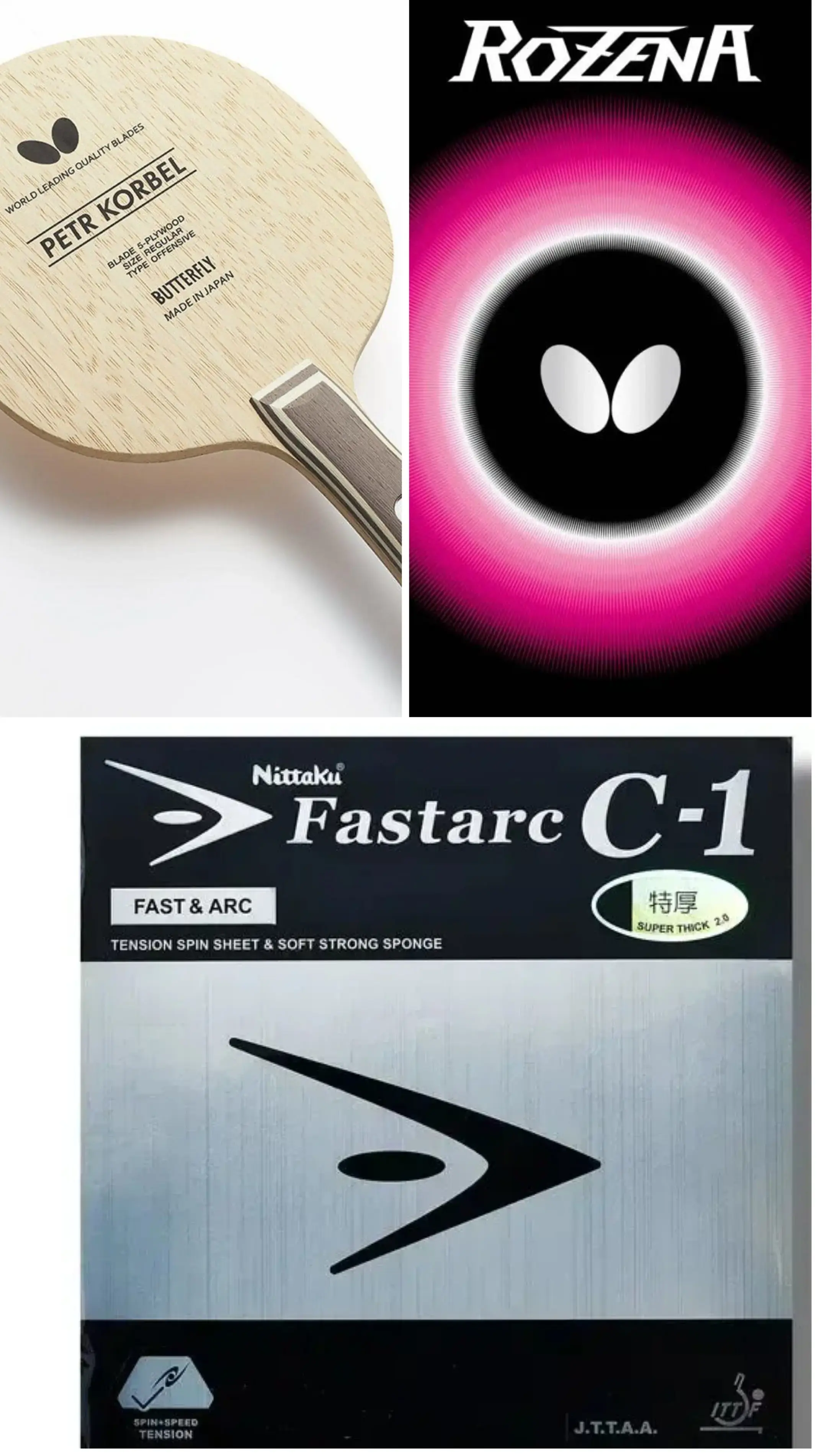 Butterfly Petr Korbel Blade with Nittaku C1