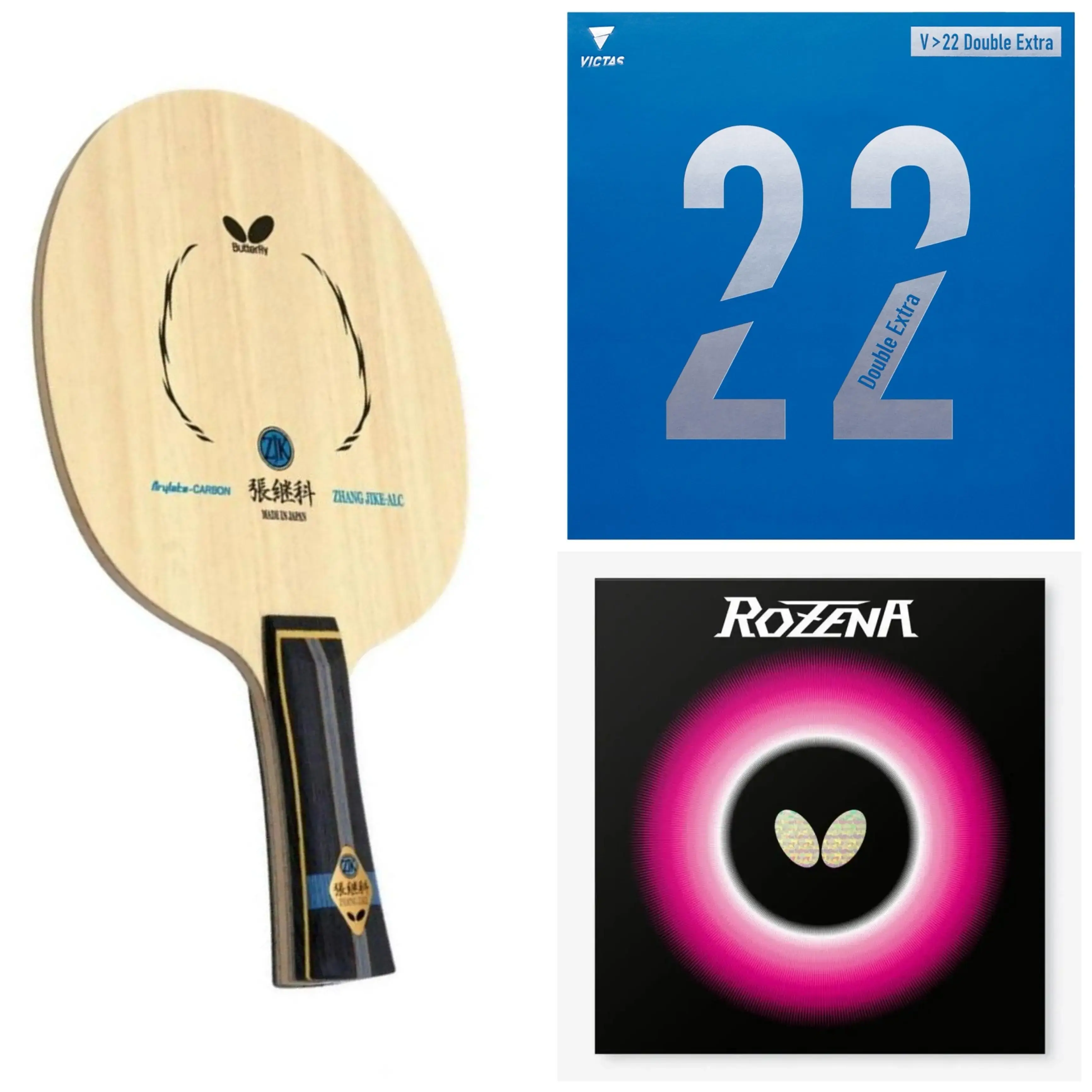 Zhang Jike ALC Blade with Rozena and Victas V22 Pro Rubber