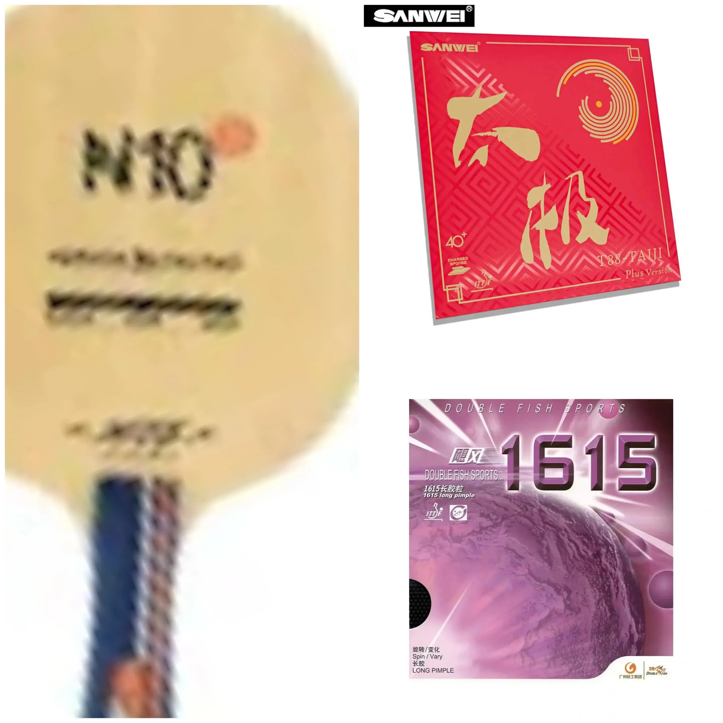 Yinhe N10 + Sanwei Taiji Plus + Double Fish OX Rubber