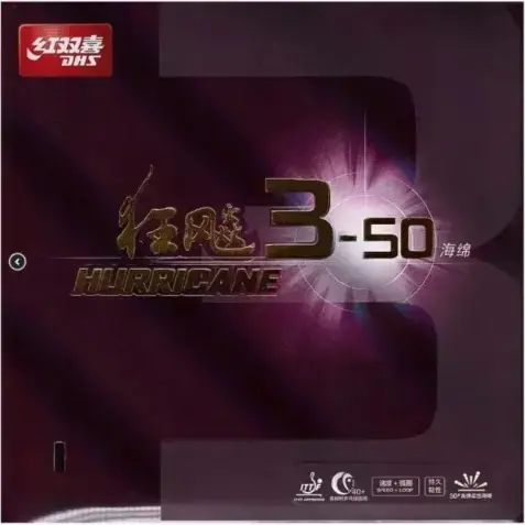 DHS Hurricane 3-50 Table Tennis Rubber Professional Spin and Control