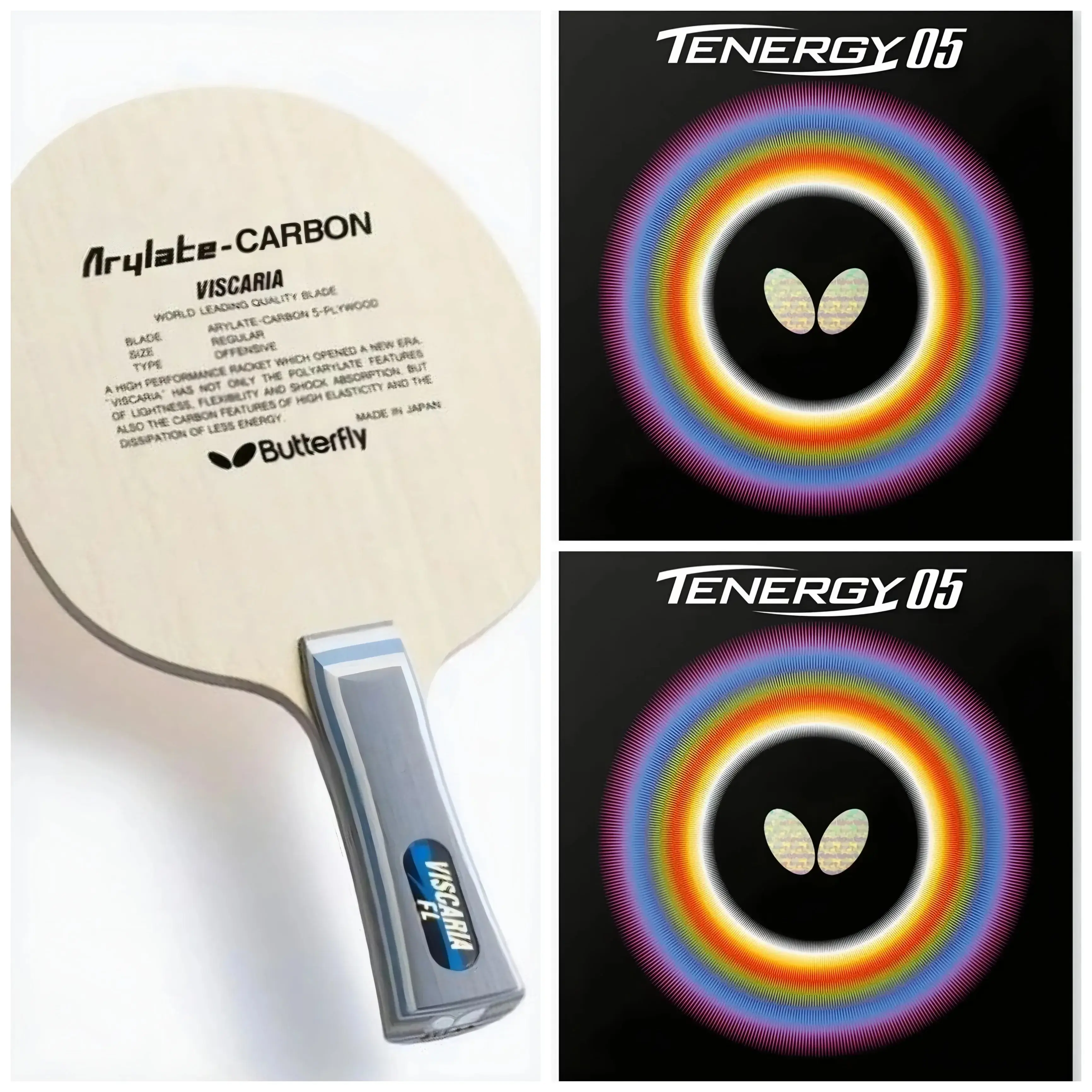 Butterfly Viscaria ALC with Tenergy 05 Both Sides Combo