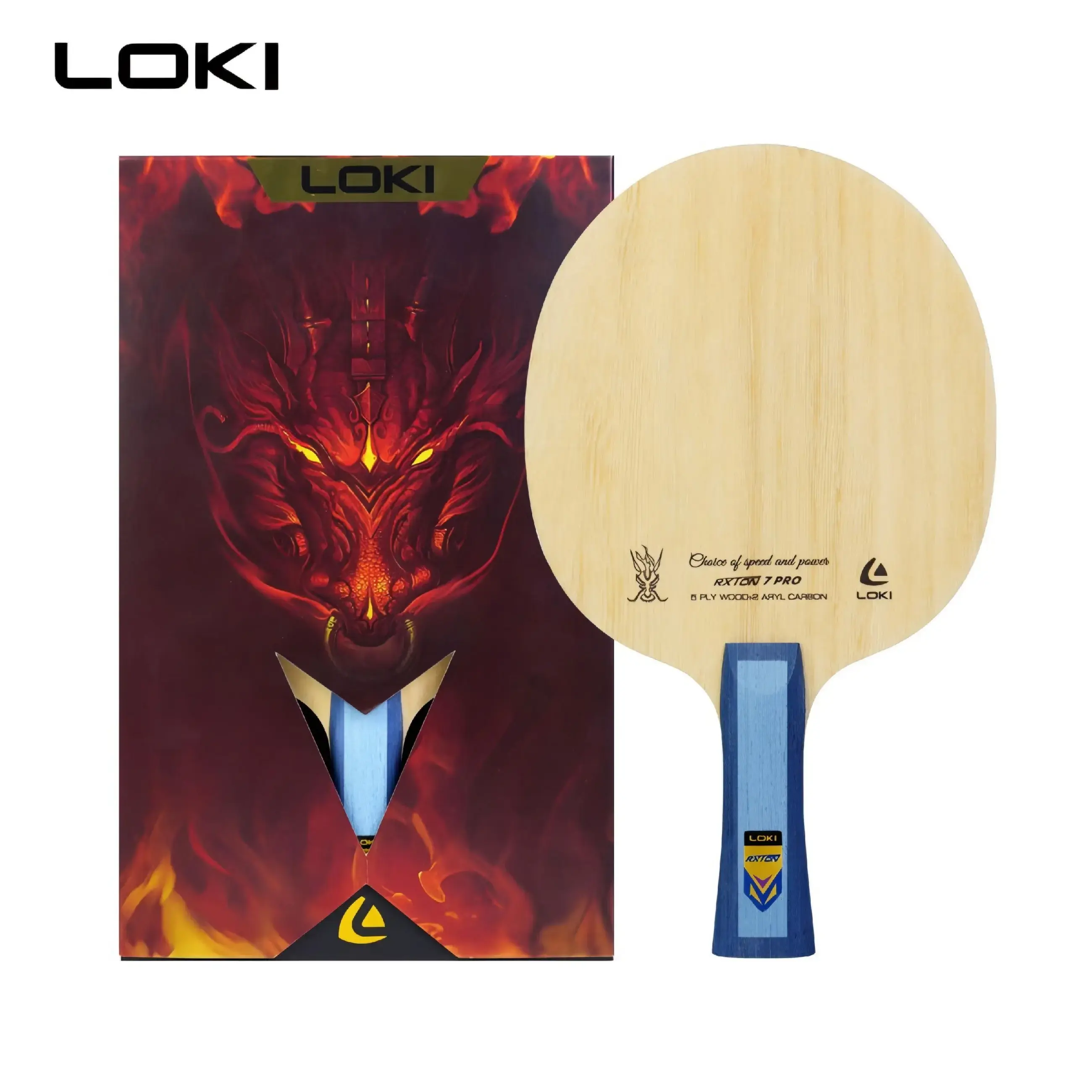 LOKI RXTON 9 Pro Carbon Table Tennis Blade Offensive
