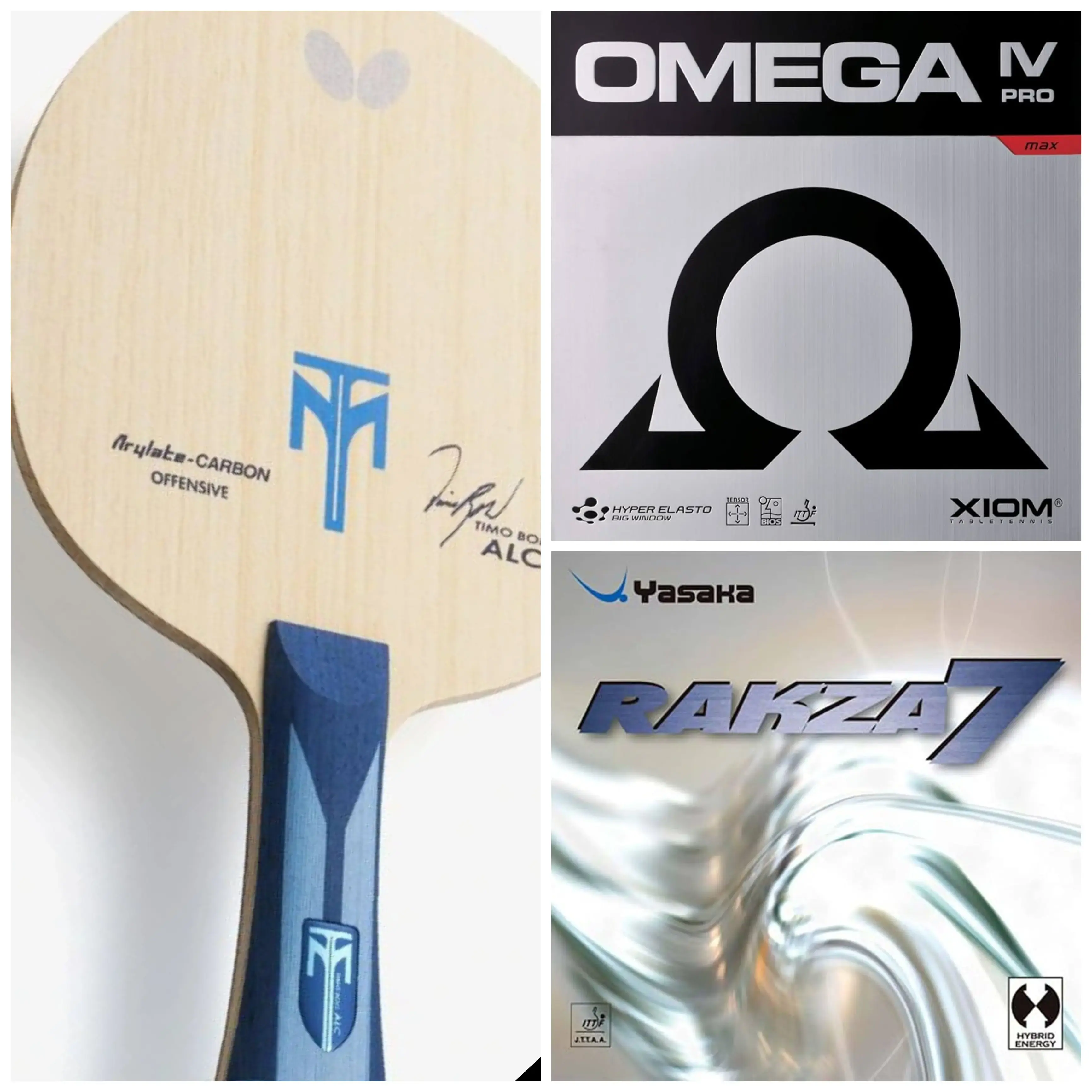 Butterfly Timo Boll ALC Blade with Rakza 7 and Omega 4