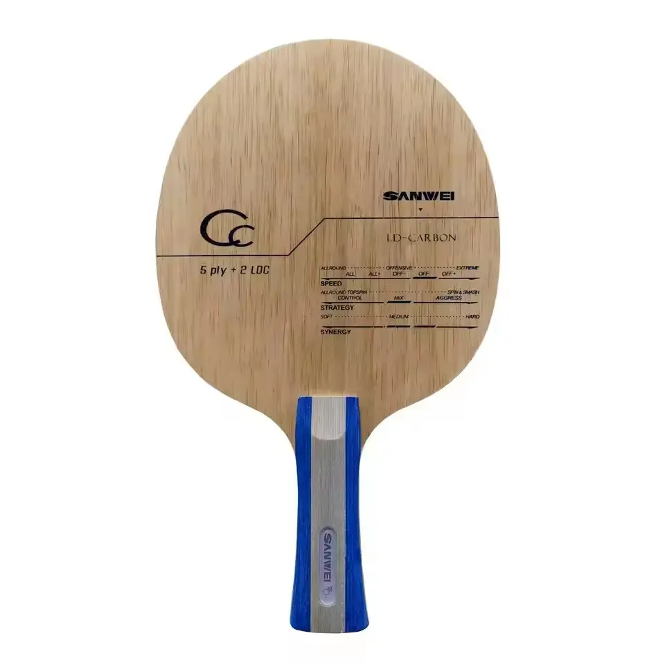 SANWEI CC Carbon Table Tennis Blade 5+2 Carbon Lightweight Fast & Powerful