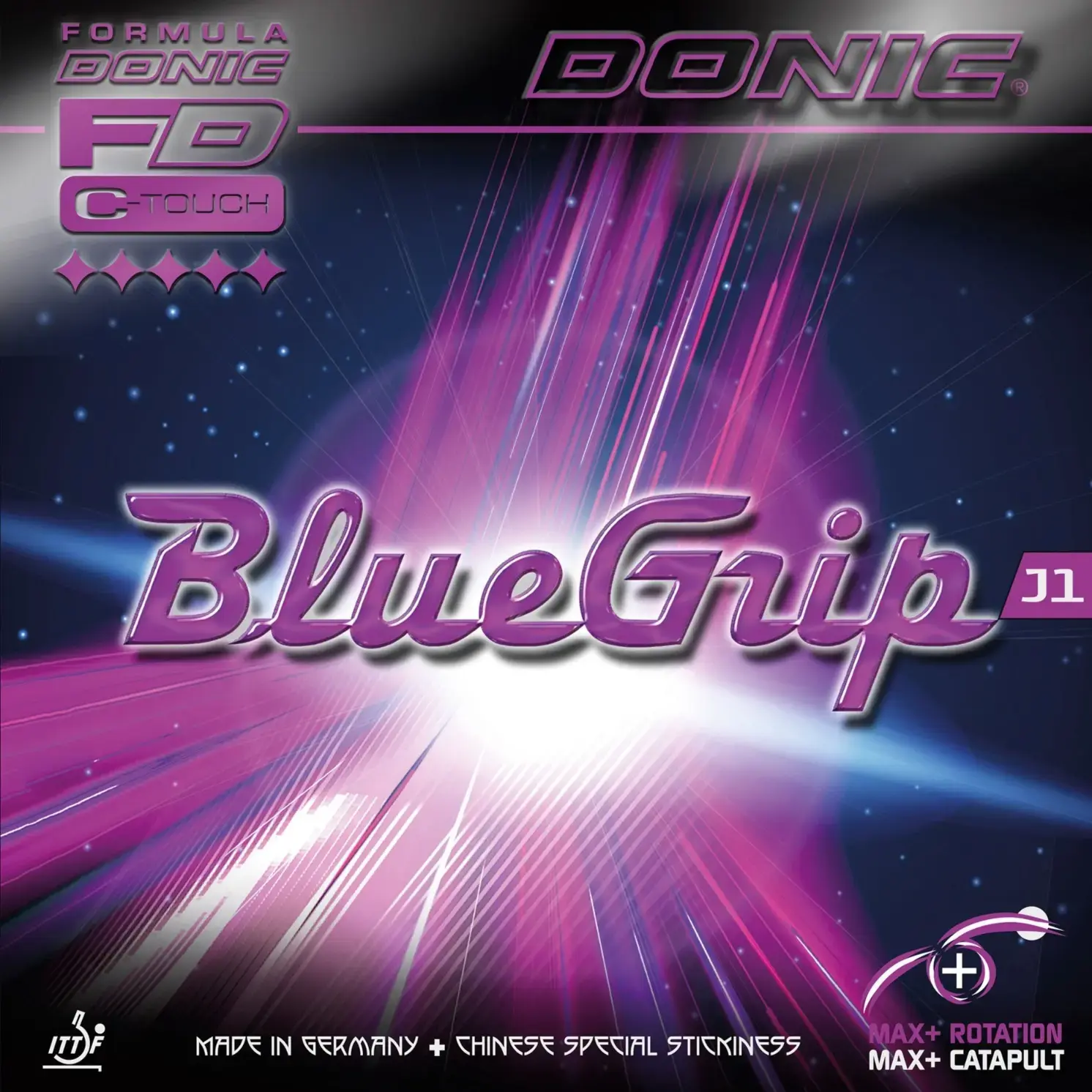 DONIC Bluegrip J1 Table Tennis Rubber – Power & Spin
