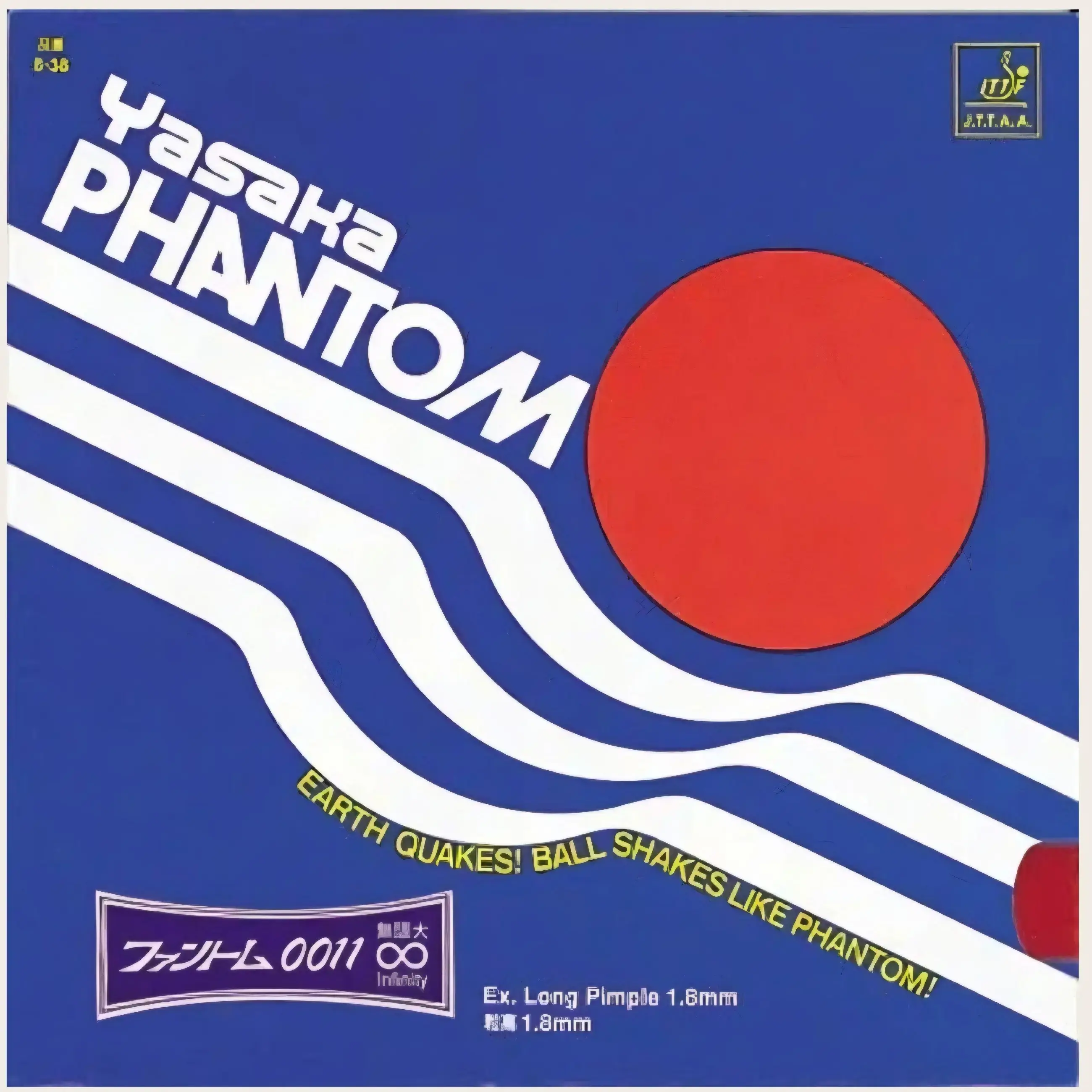 Yasaka Phantom 007 Long Pimple Rubber for Deceptive Defensive Play