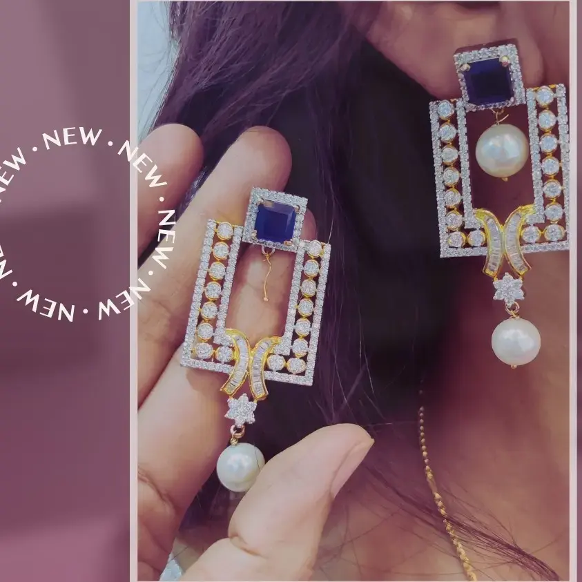 Square hanging earrings deals