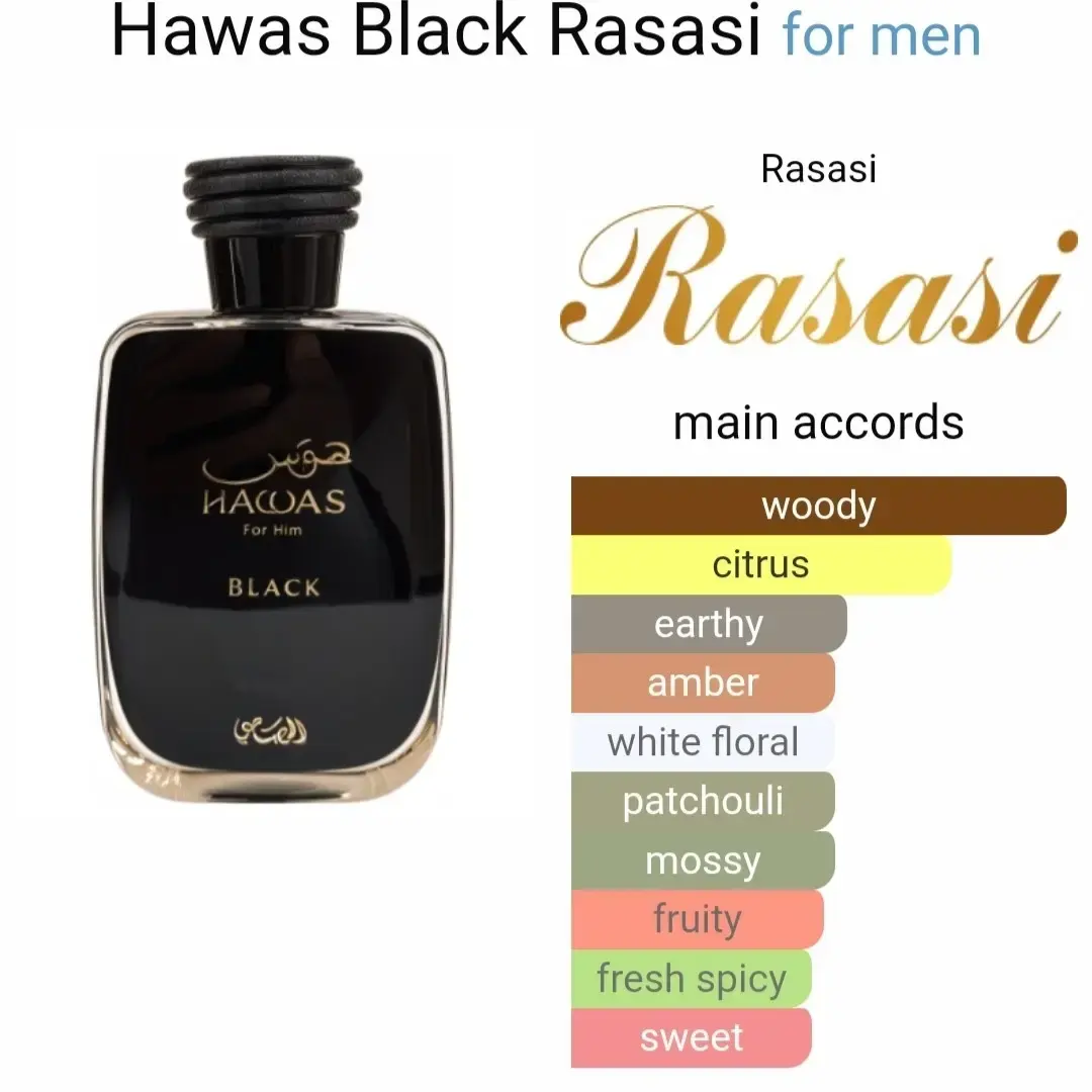 香水(男性用) Rasasi Hawas Black 100ml Eau de Parfum Rasasi Hawas Black For Men 100 ml EDP