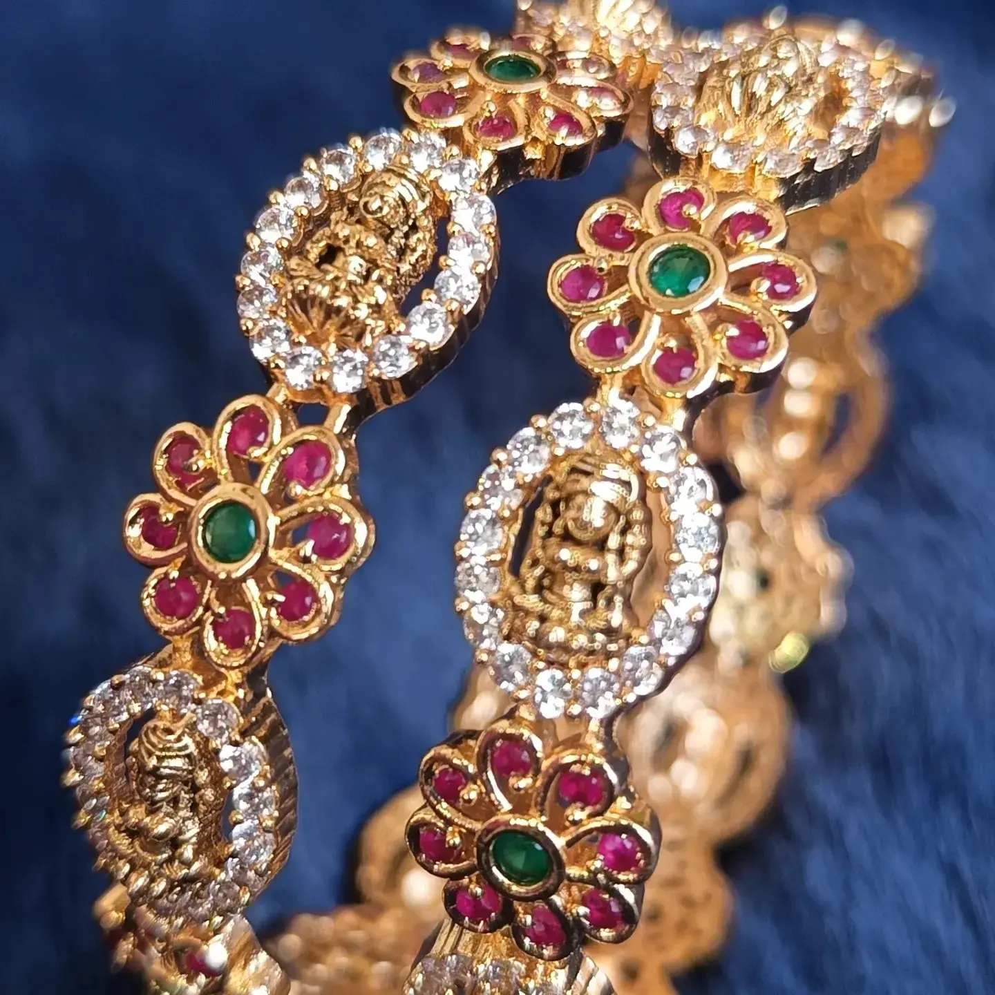 Stone Lakshmi Bangles 2.4 - 1