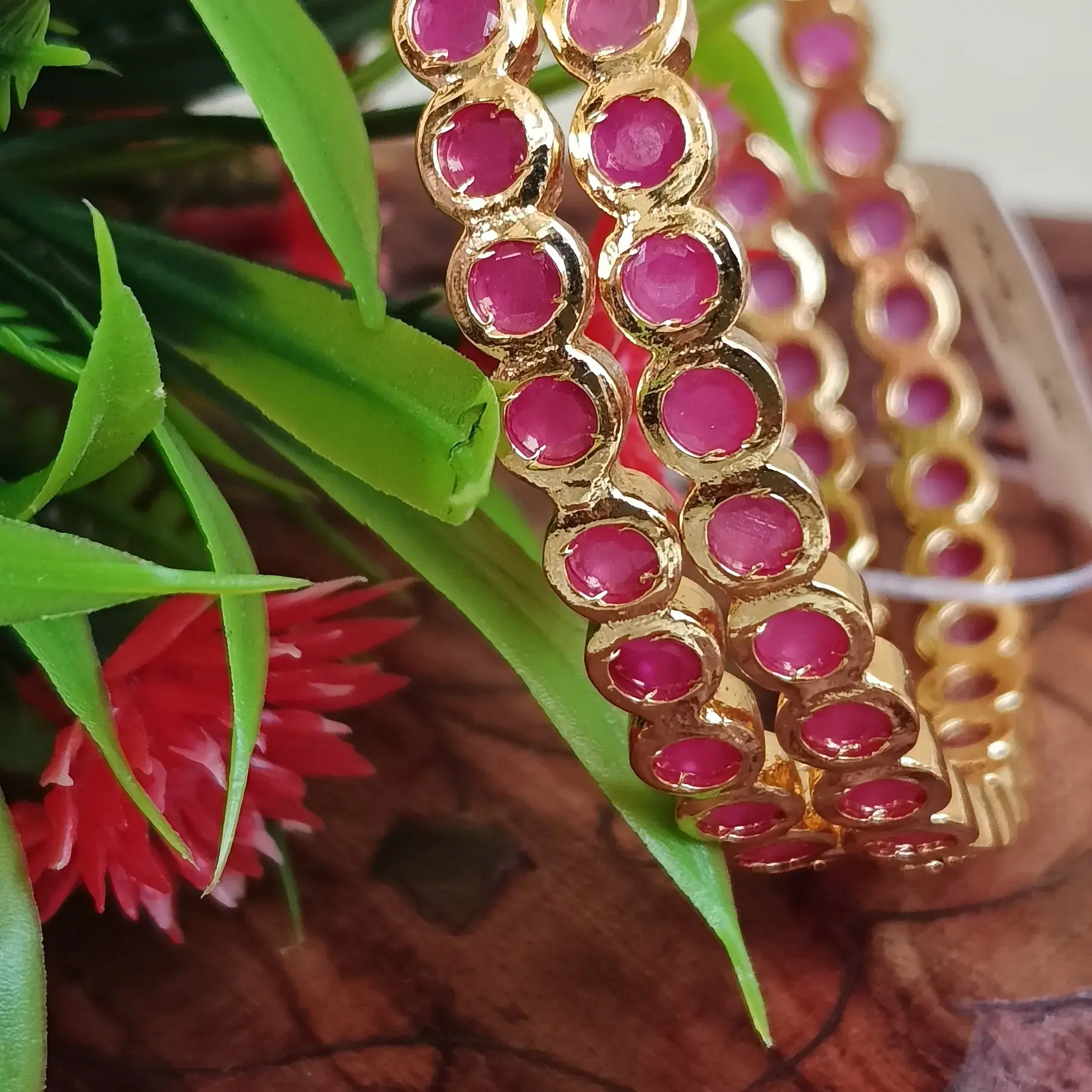 Ruby Stone Bangles 2.4 - 1