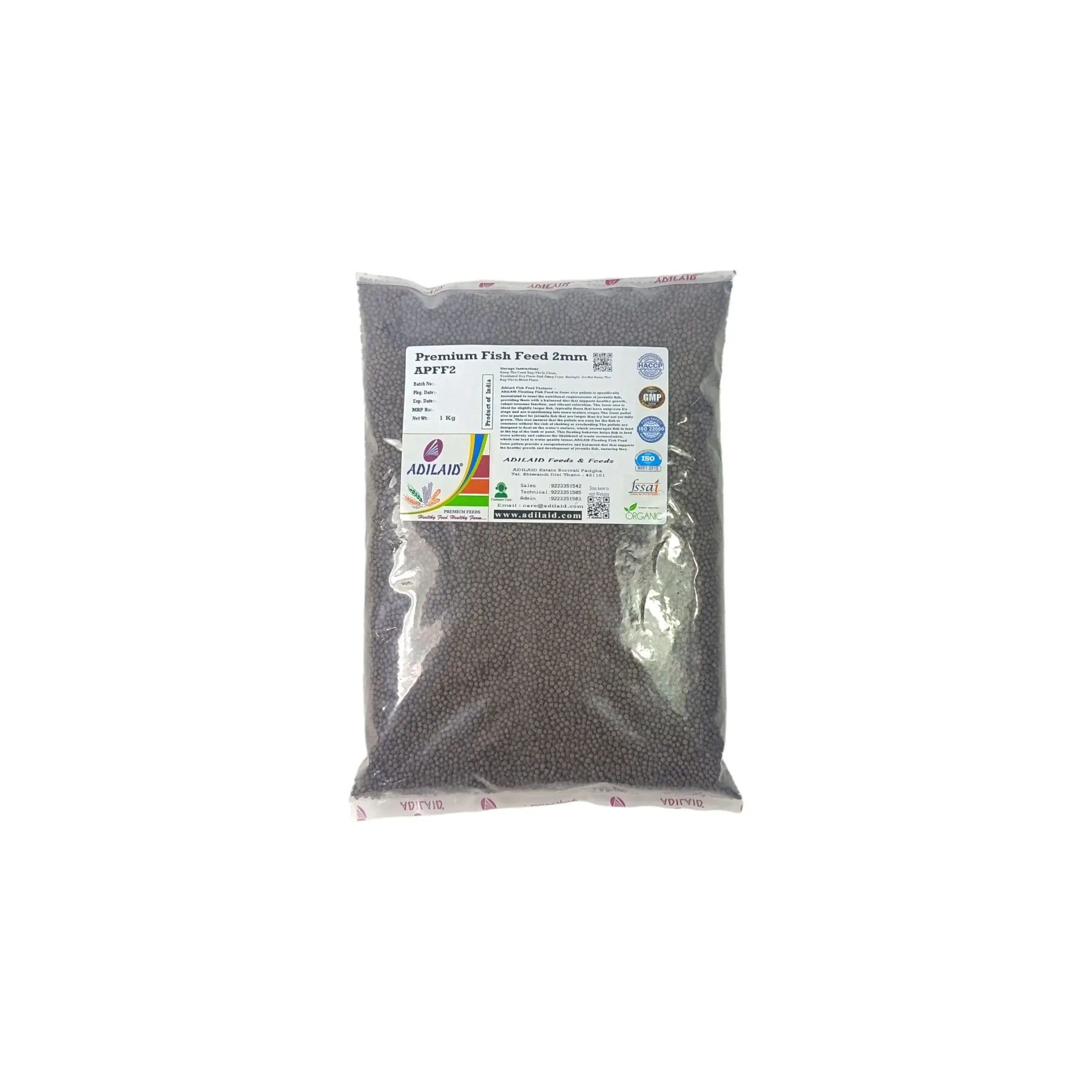 ADILAID Fish Feed 2mm (1Kg) - 1